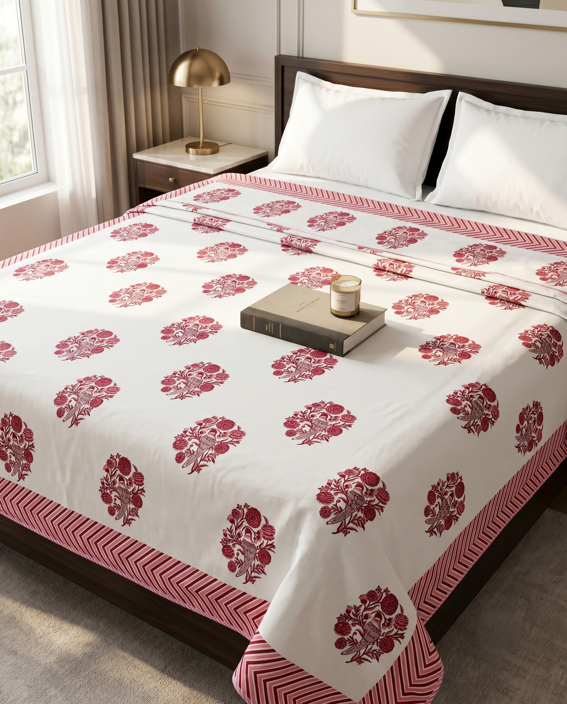 ROSEWOOD BLOOM REVERSIBLE COTTON DOHAR