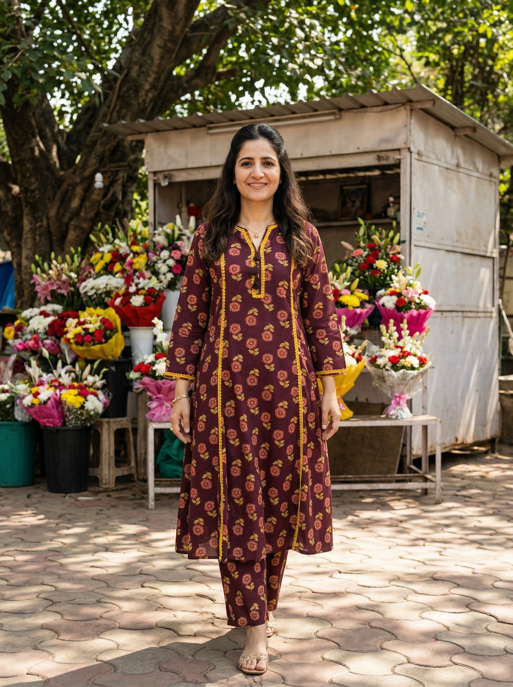 Wine Riwayat Cotton KP Set
