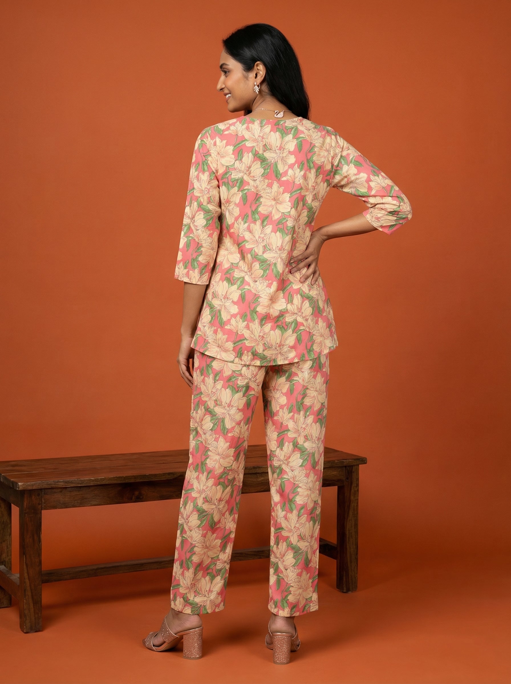 Handprinted Classic Pink Cordset