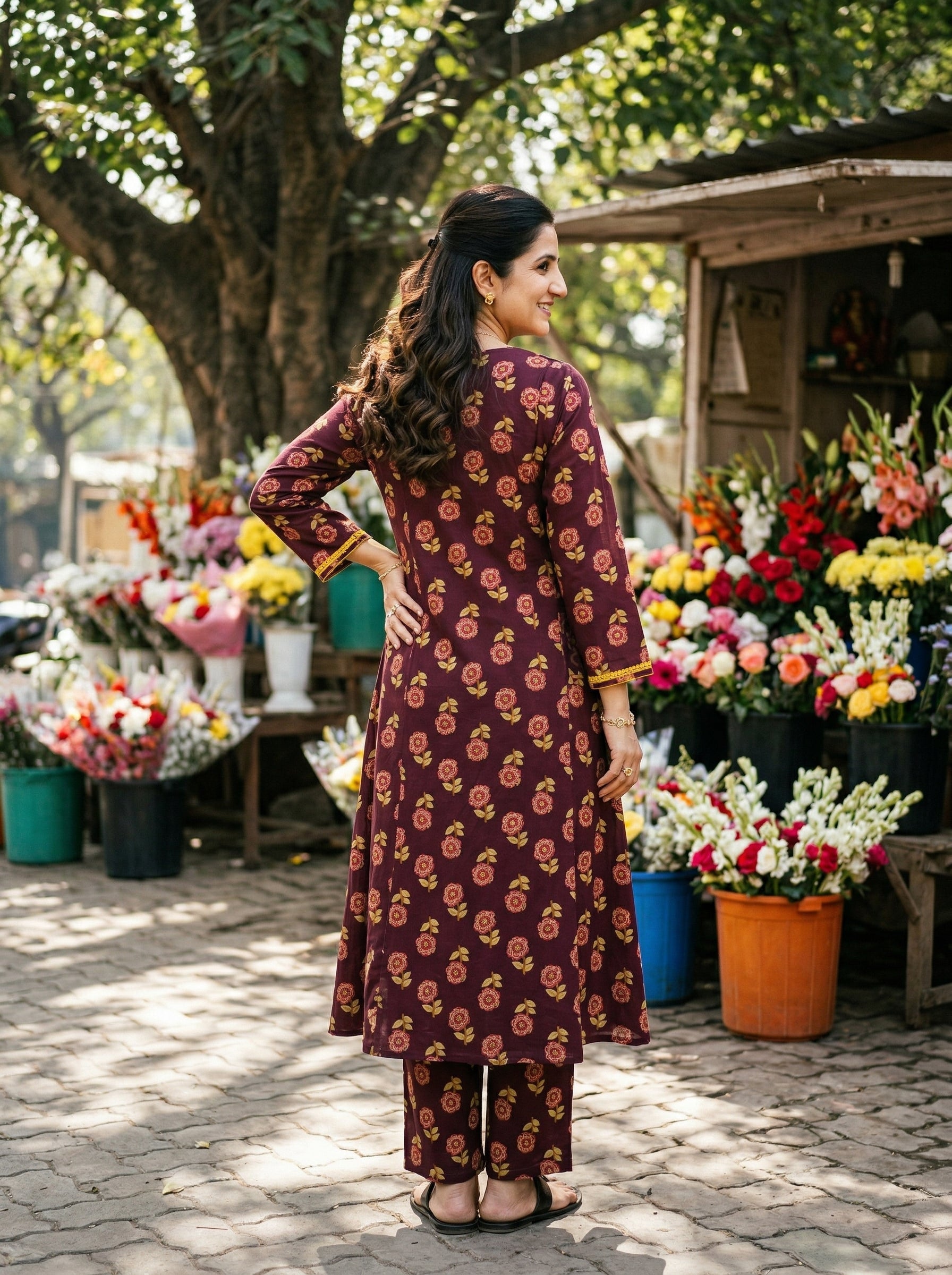 Wine Riwayat Cotton KP Set
