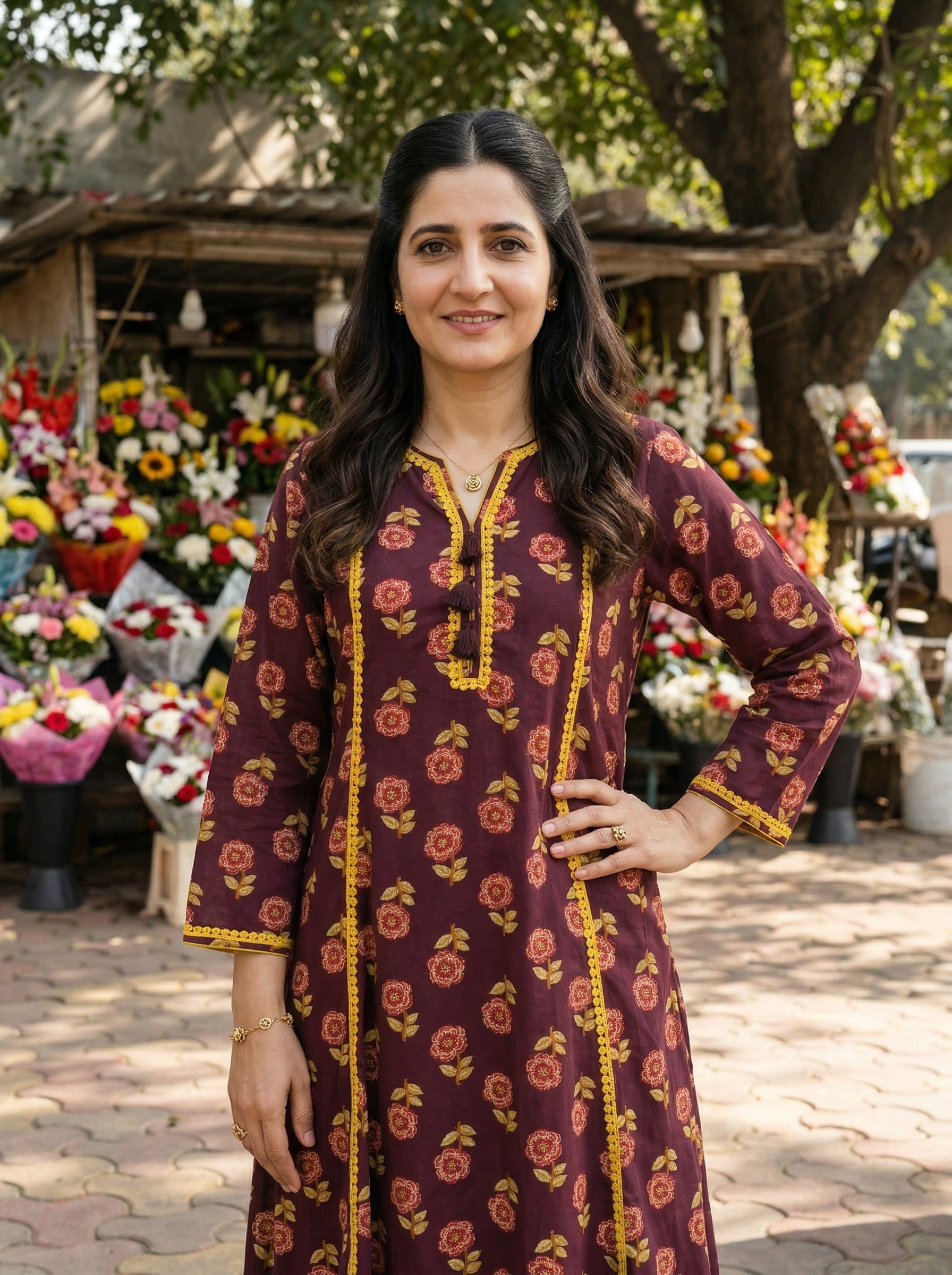 Wine Riwayat Cotton KP Set
