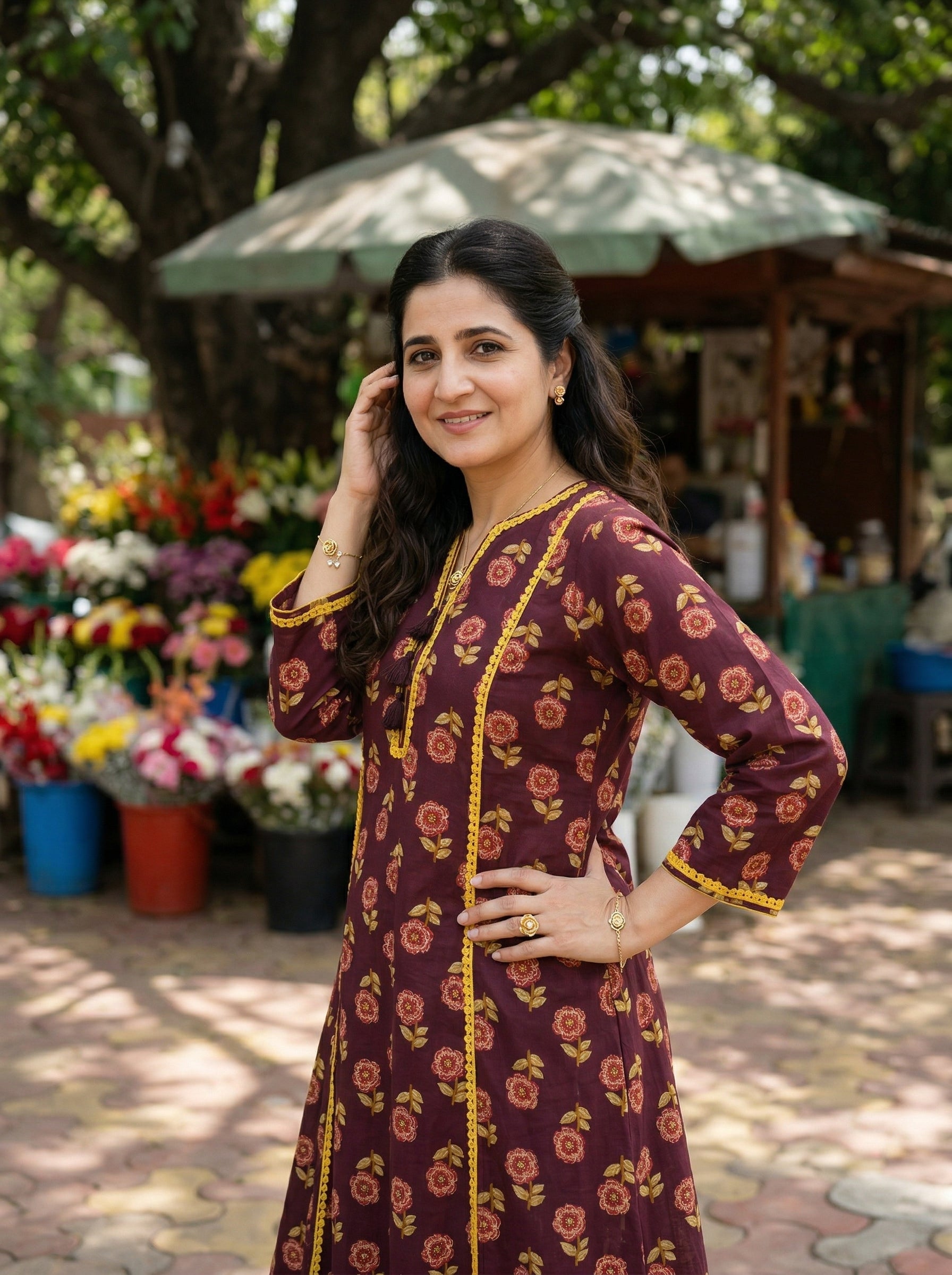 Wine Riwayat Cotton KP Set
