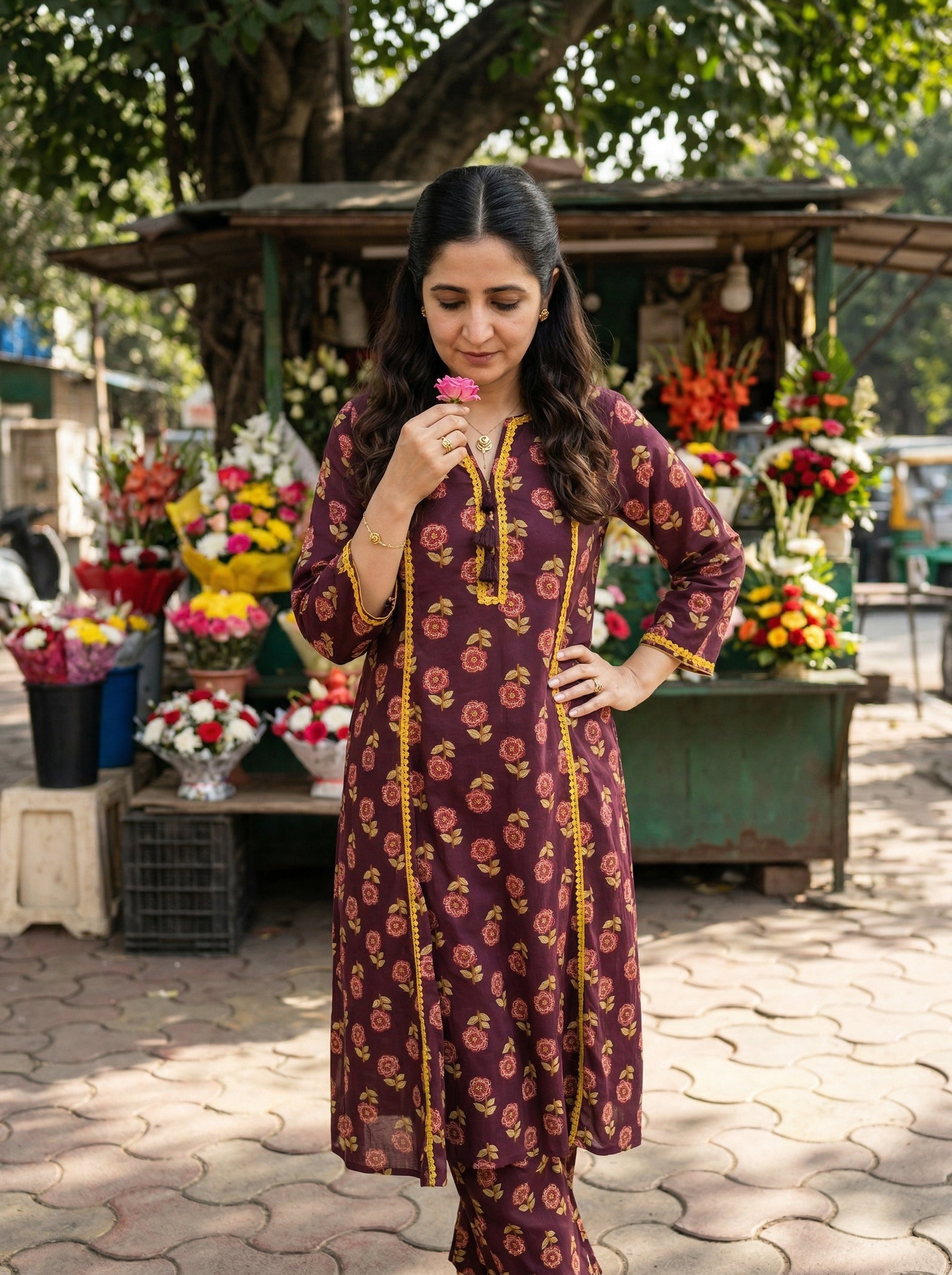 Wine Riwayat Cotton KP Set