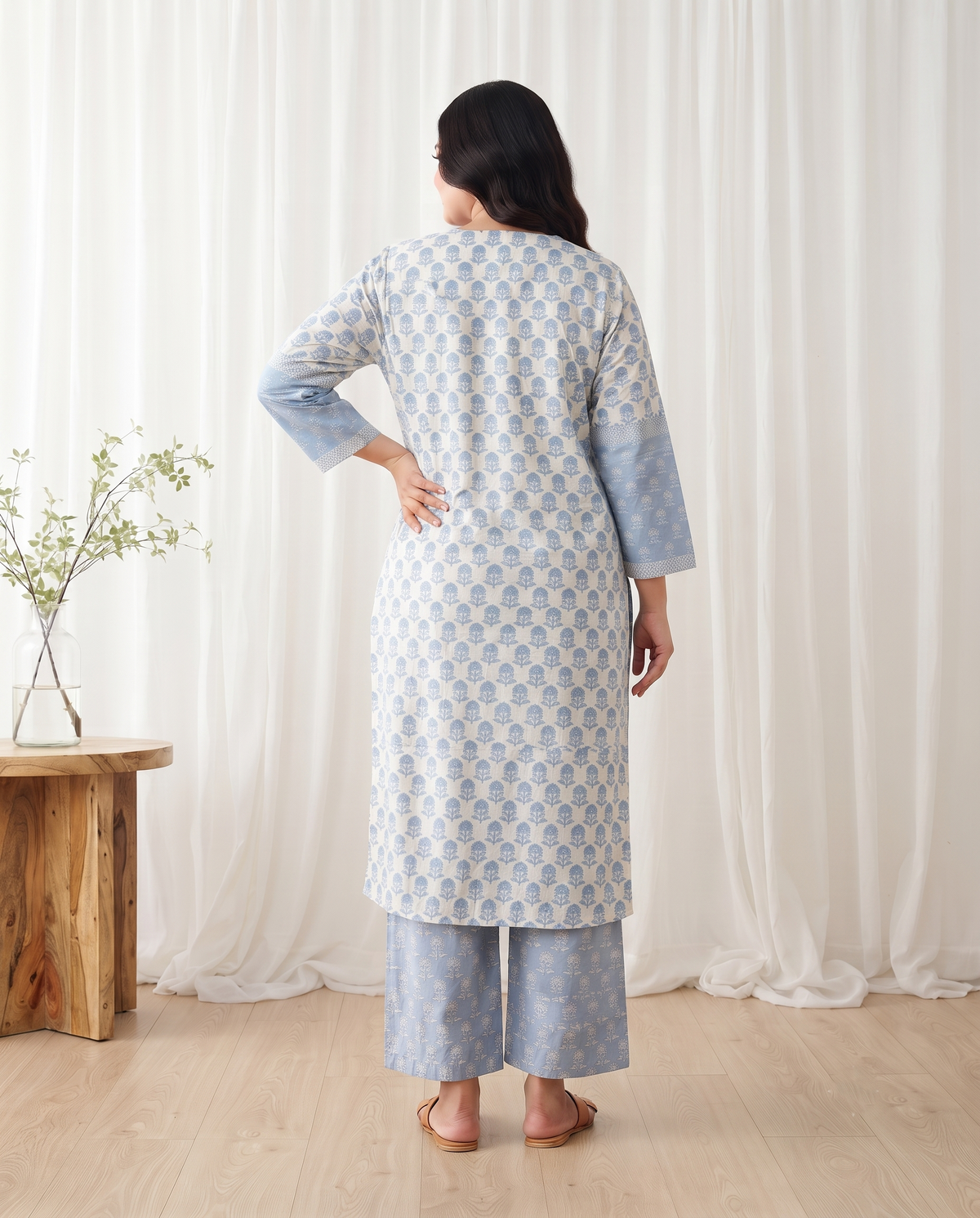 VANYA BOTANICAL 3 PC SET - BLUE