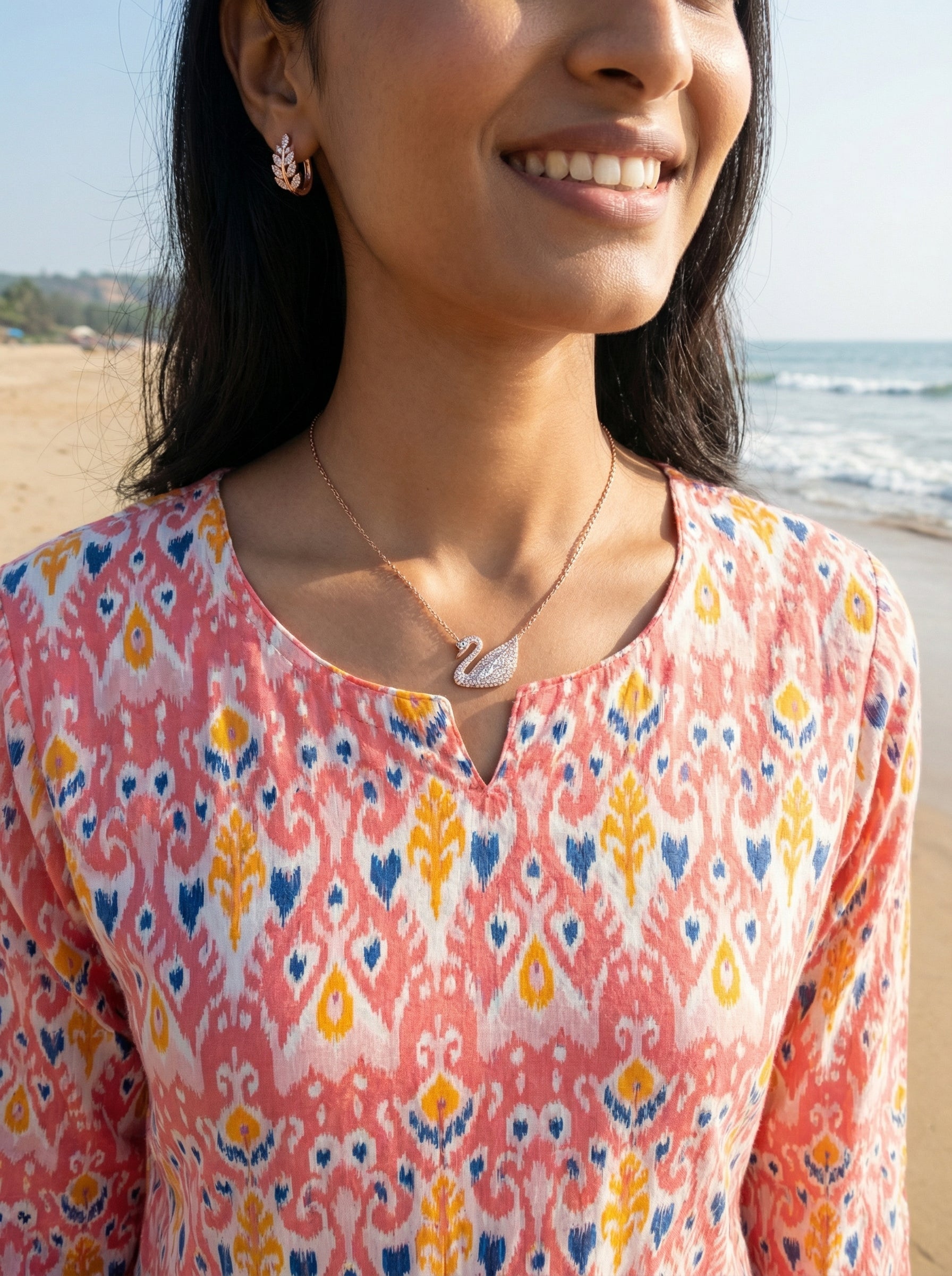 Handprinted Classic Peachish Pink Cordset