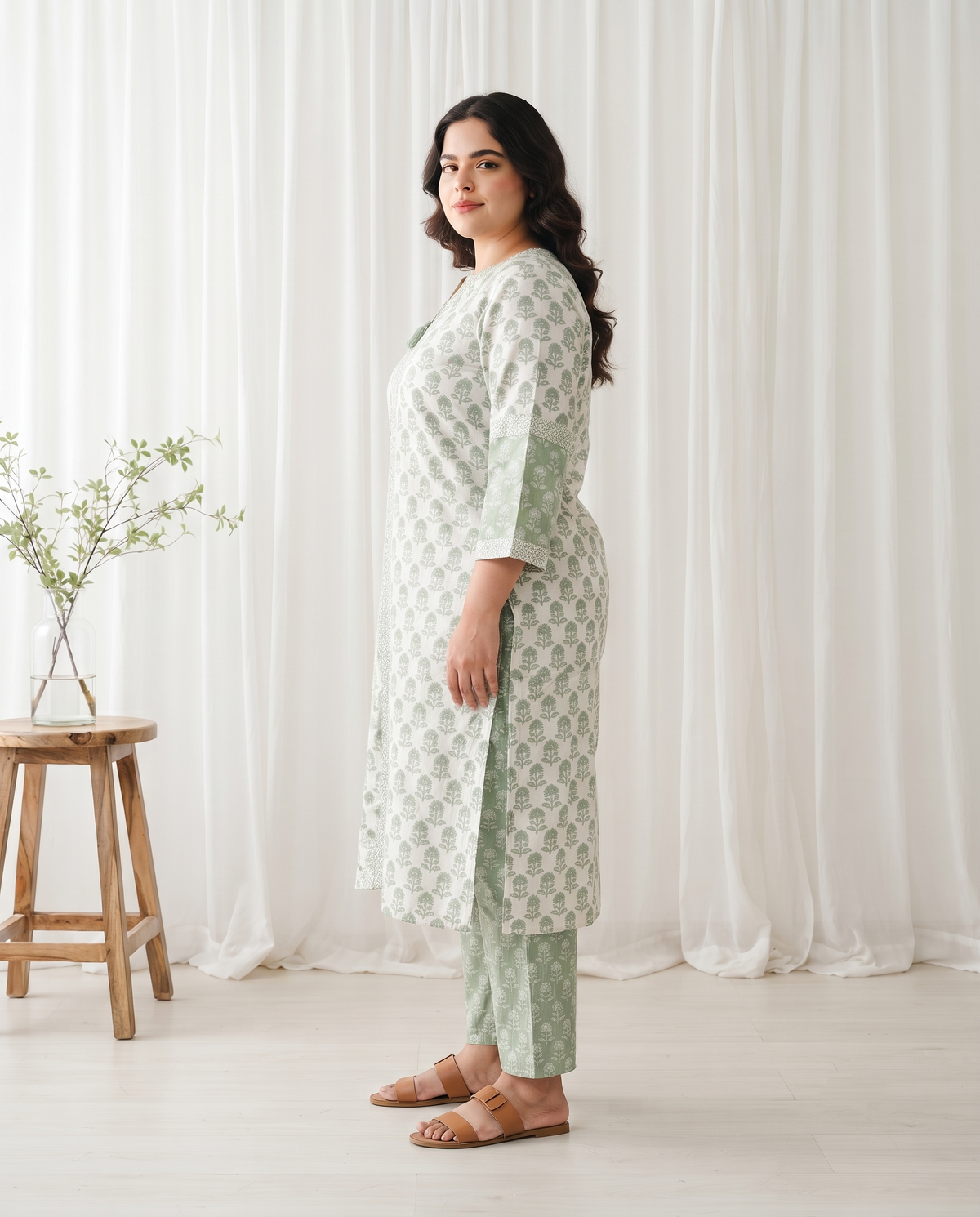 VANYA BOTANICAL 3 PC SET - SAGE GREEN