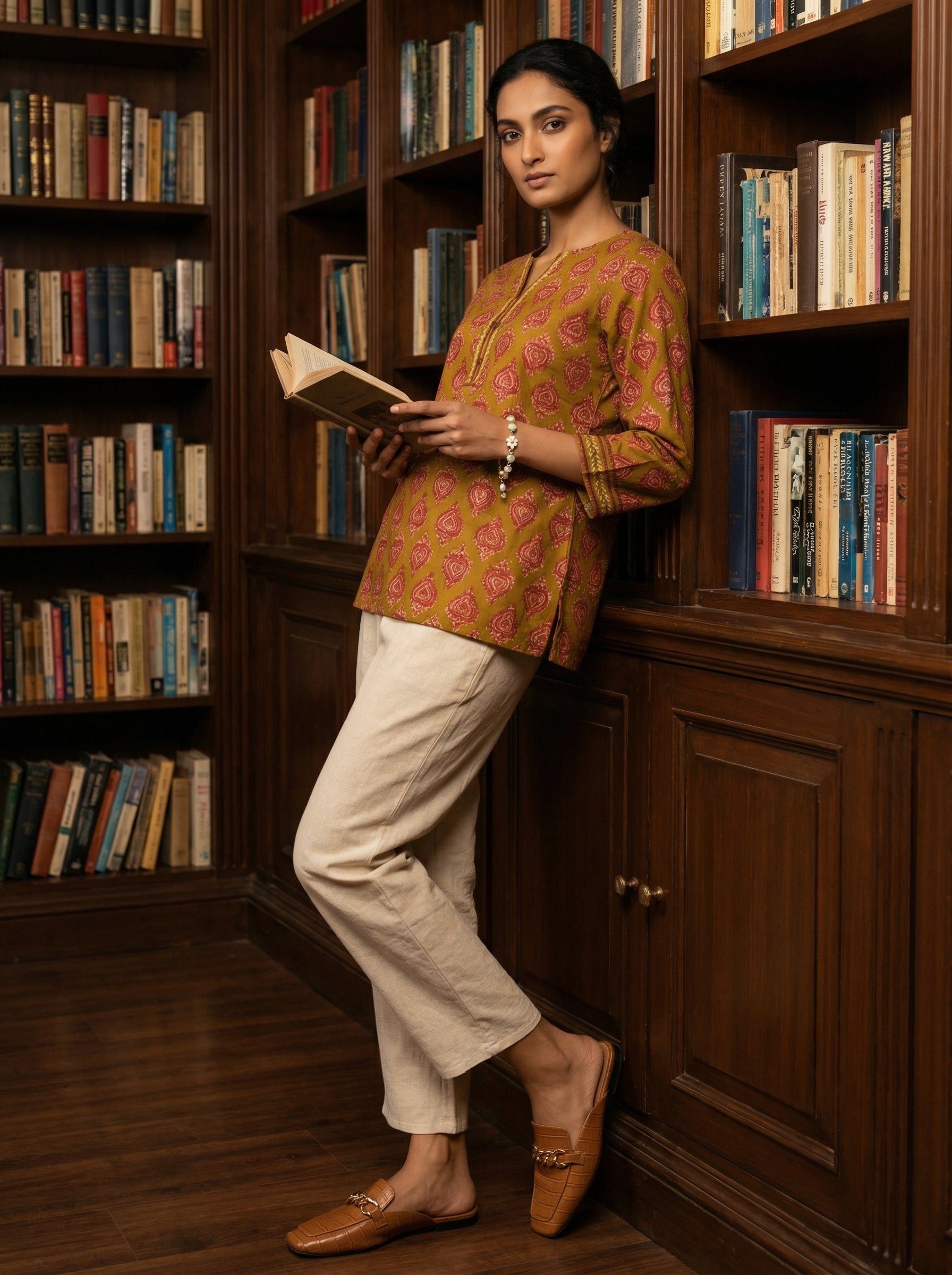Earthline Collective Cotton Mustard Top