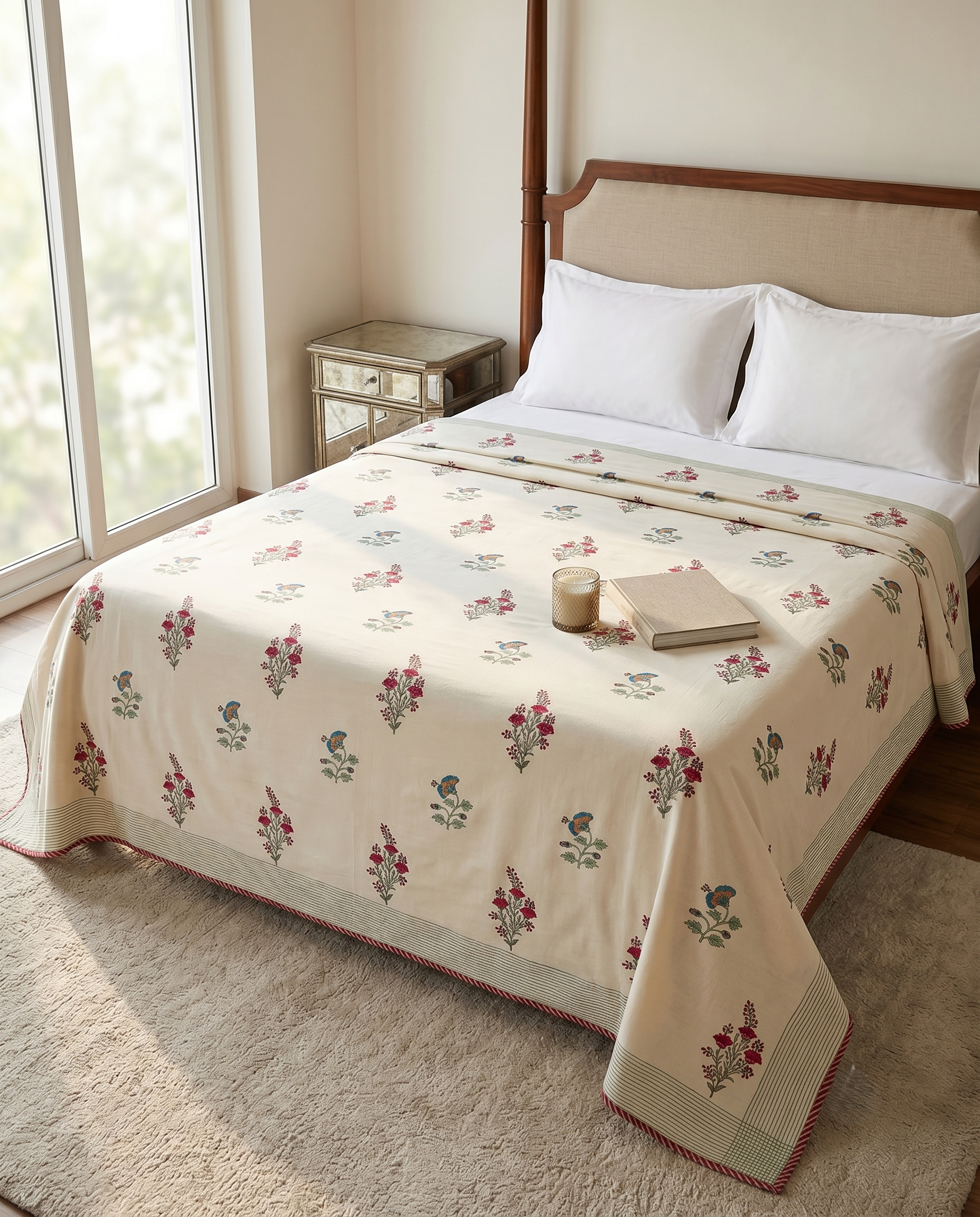 ROSE GARDEN REVERSIBLE COTTON DOHAR