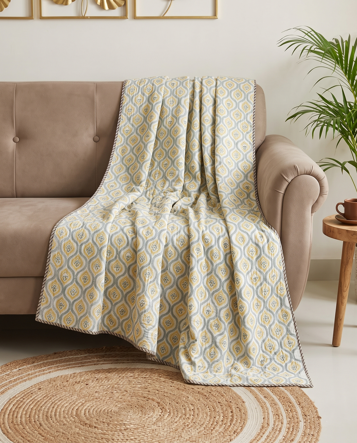 SAFARI BLOOM HAND BLOCK COTTON DOHAR