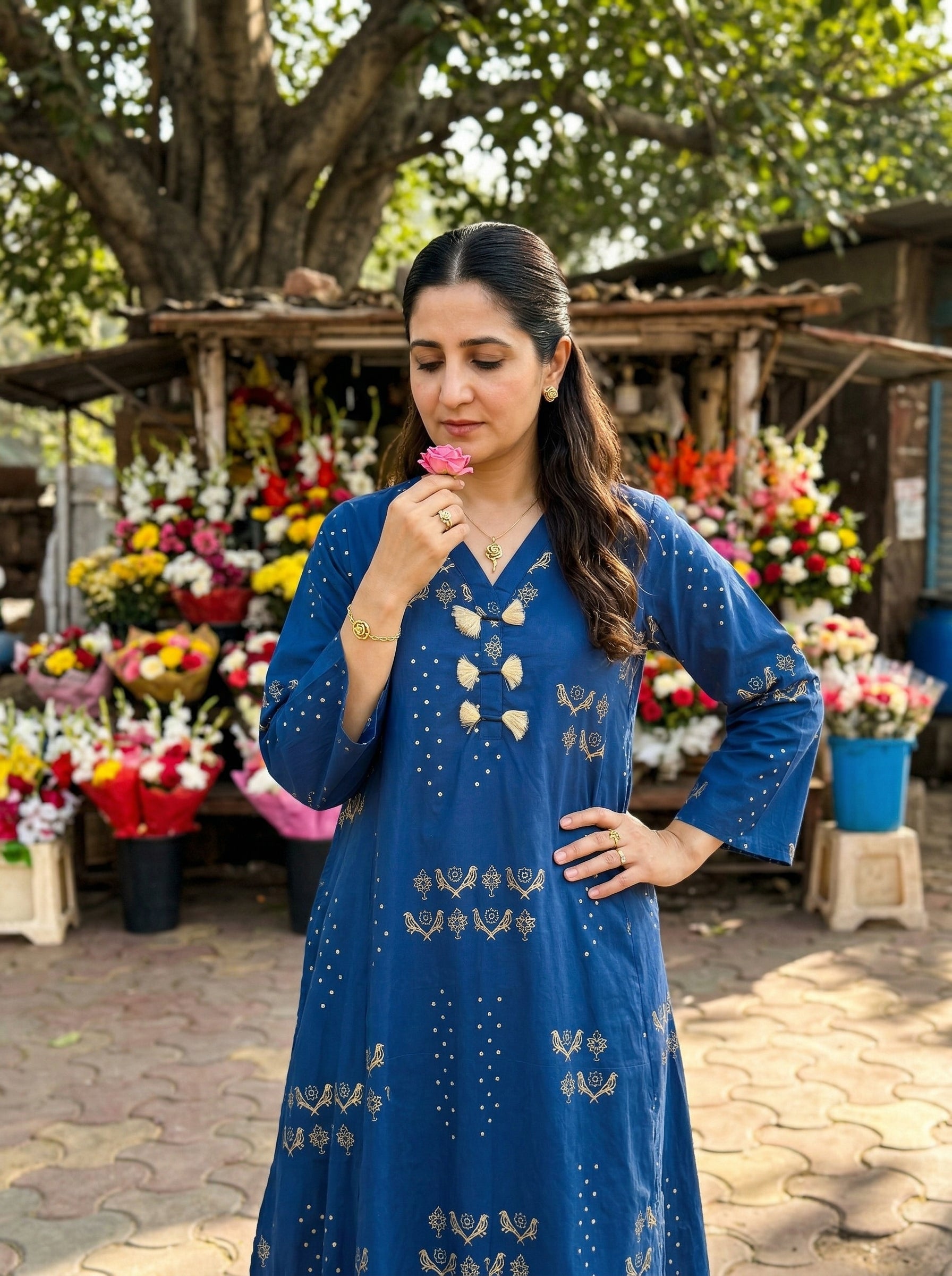Blue Baghbaan Cotton KP Set