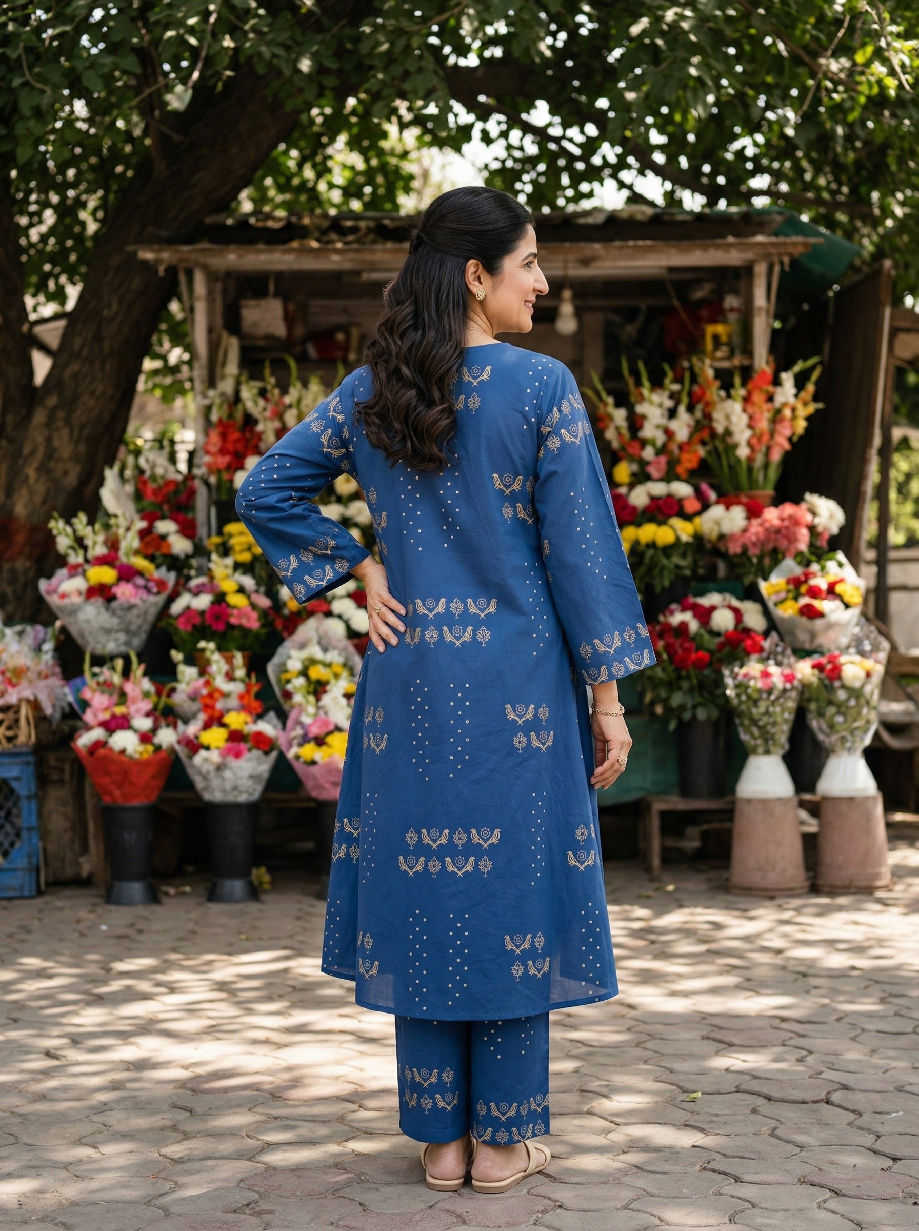 Blue Baghbaan Cotton KP Set