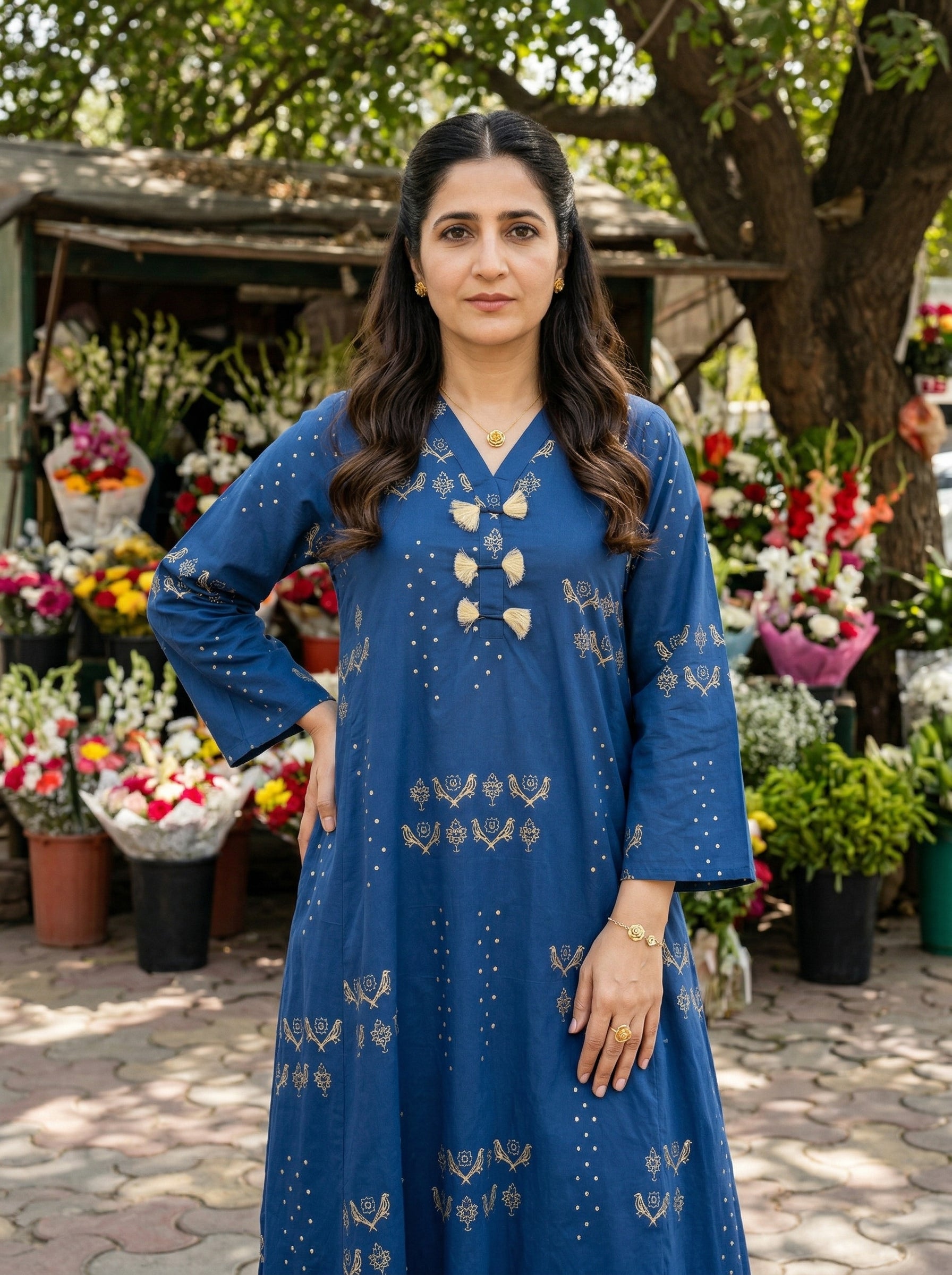 Blue Baghbaan Cotton KP Set