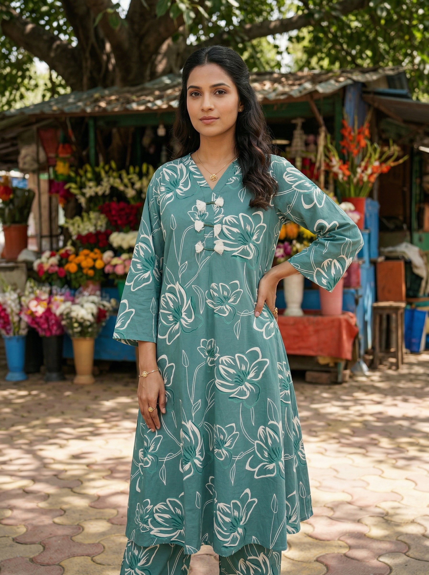 Rama Green Baghbaan Cotton KP Set
