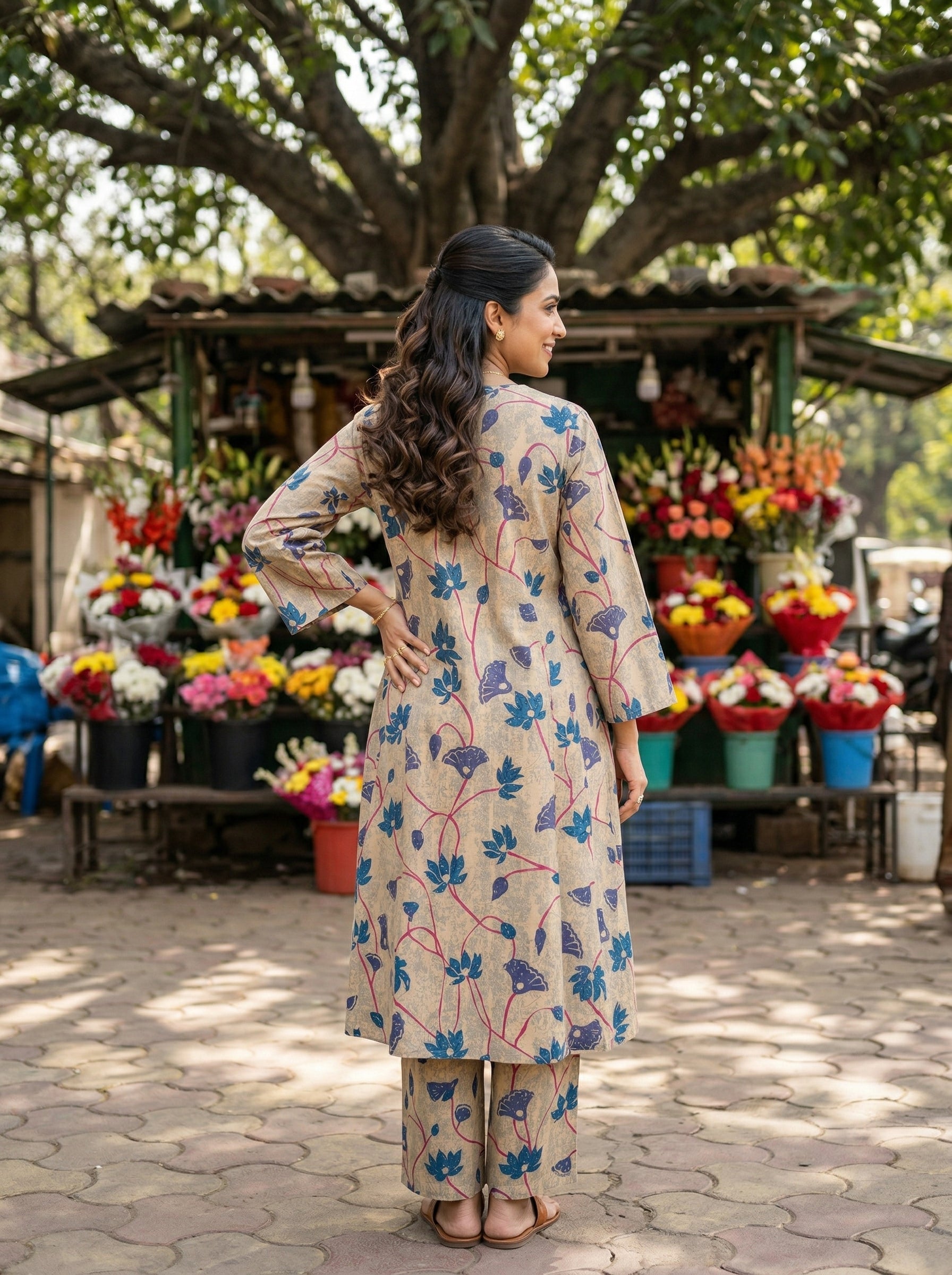 Multicolour Baghbaan Cotton KP Set