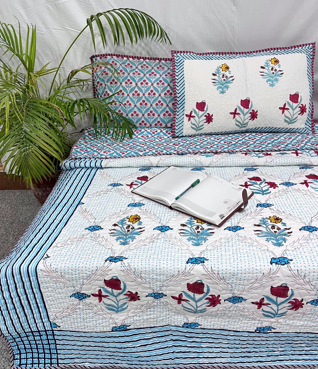 Neel Bagh Comforter (Hand Block) - 90*108
