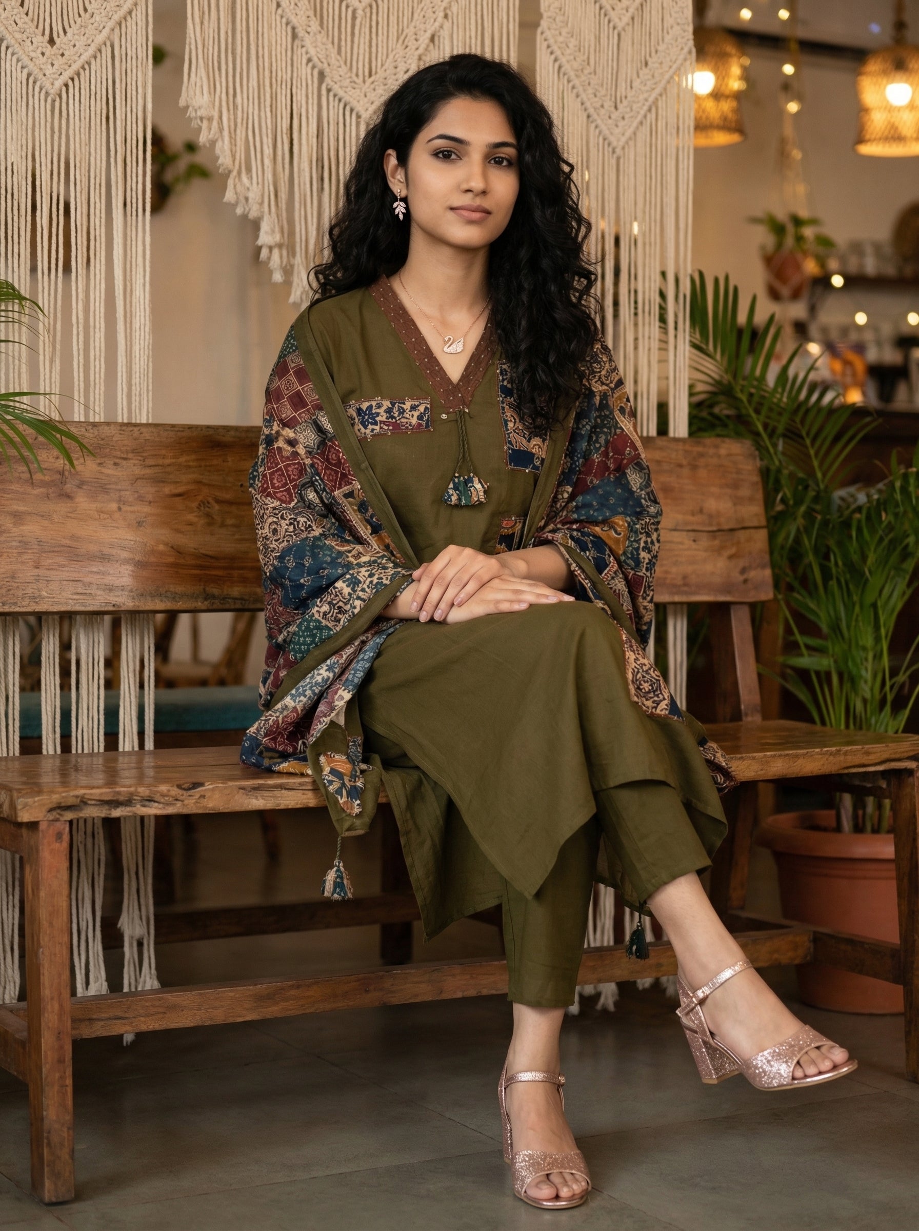 THE PATCHWORK GREEN COTTON KPD SET