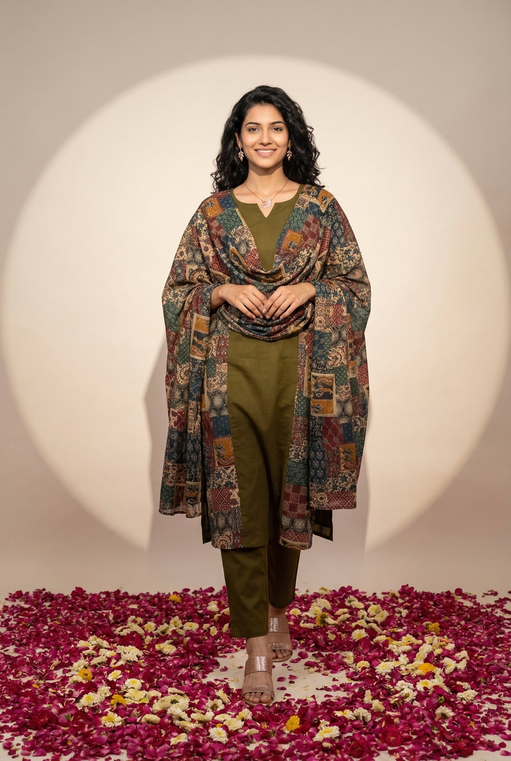 THE PATCHWORK GREEN COTTON KPD SET