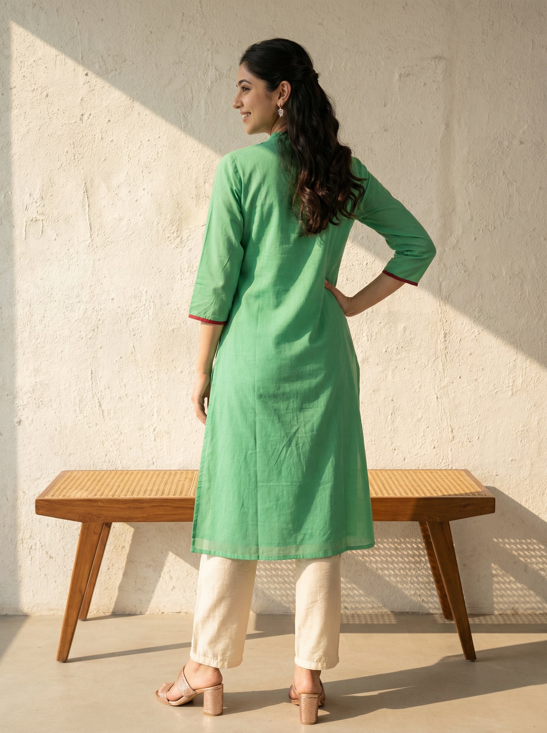 Mint Green Cotton Kurta