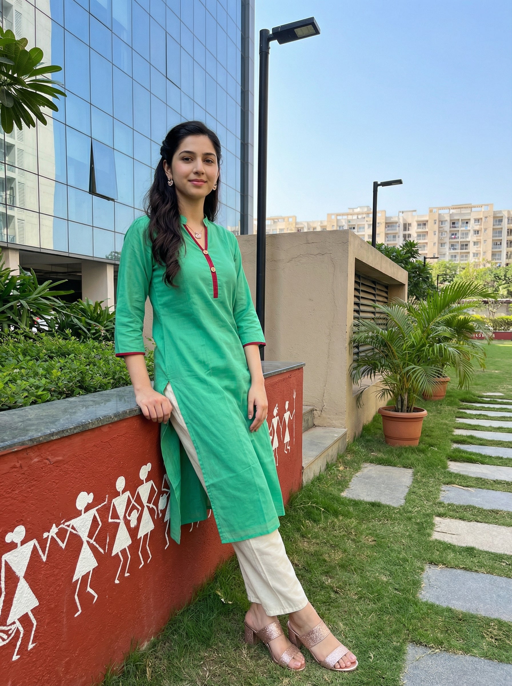Mint Green Cotton Kurta
