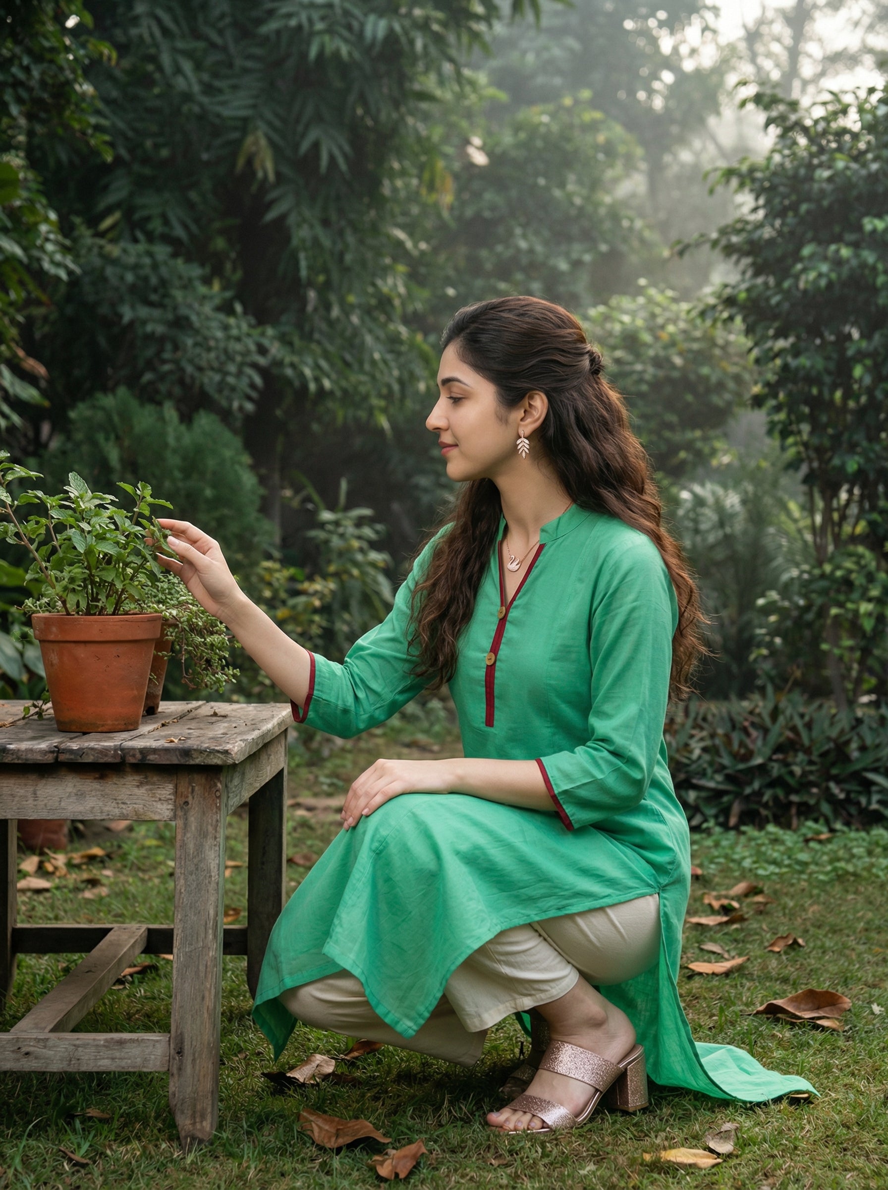 Mint Green Cotton Kurta