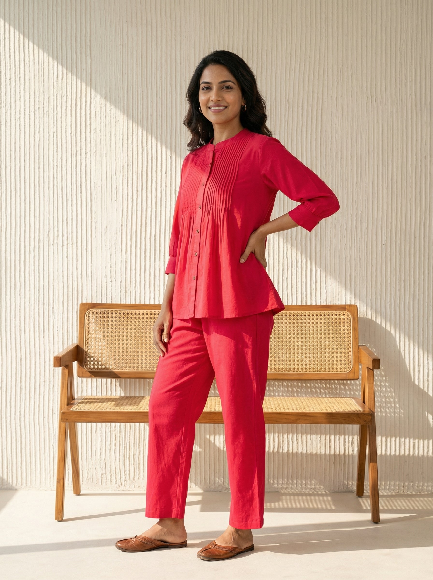 Hot Pink Pintuck Cordset