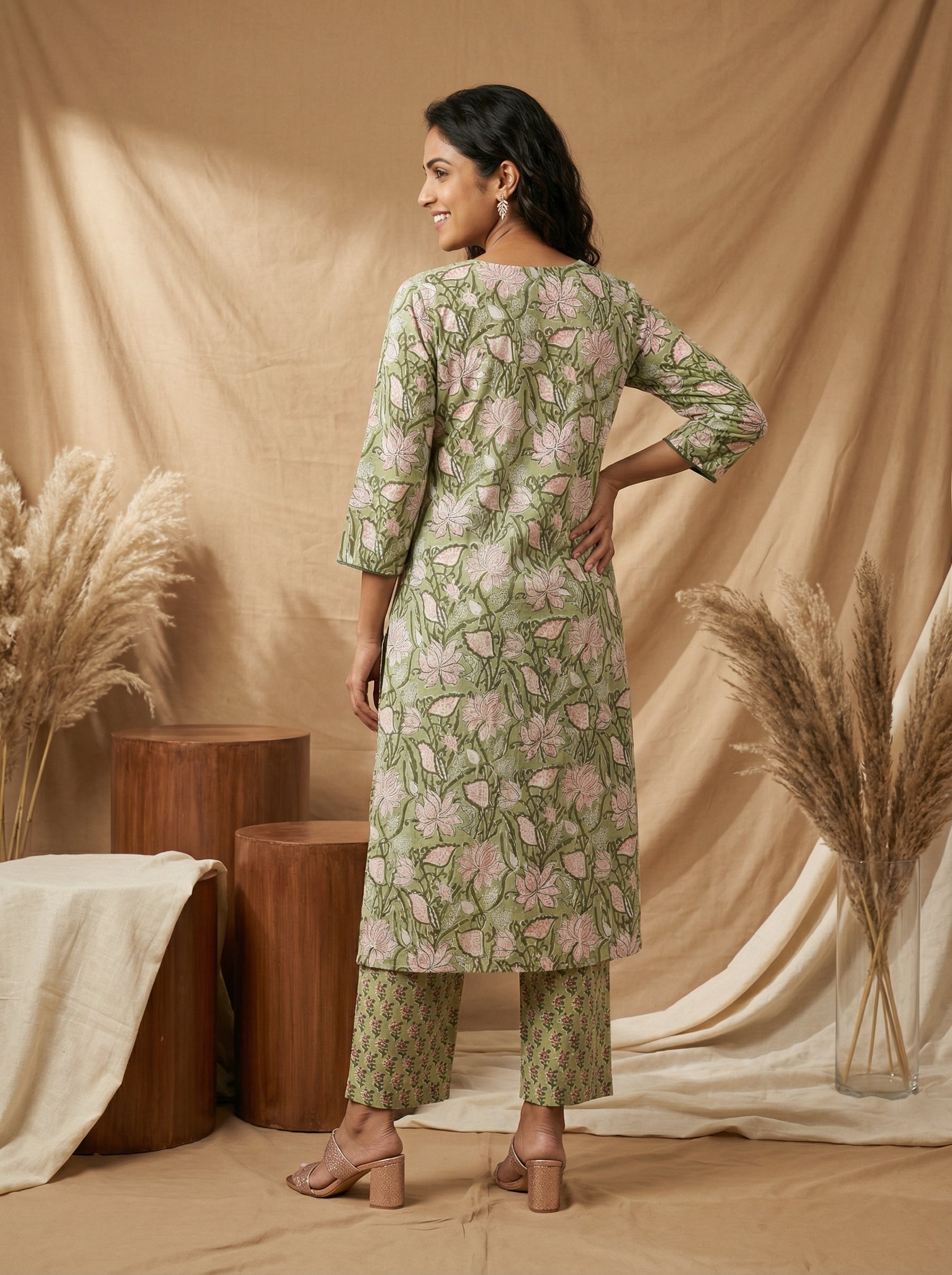 Green Cotton Gotta Patti Galore KP Set