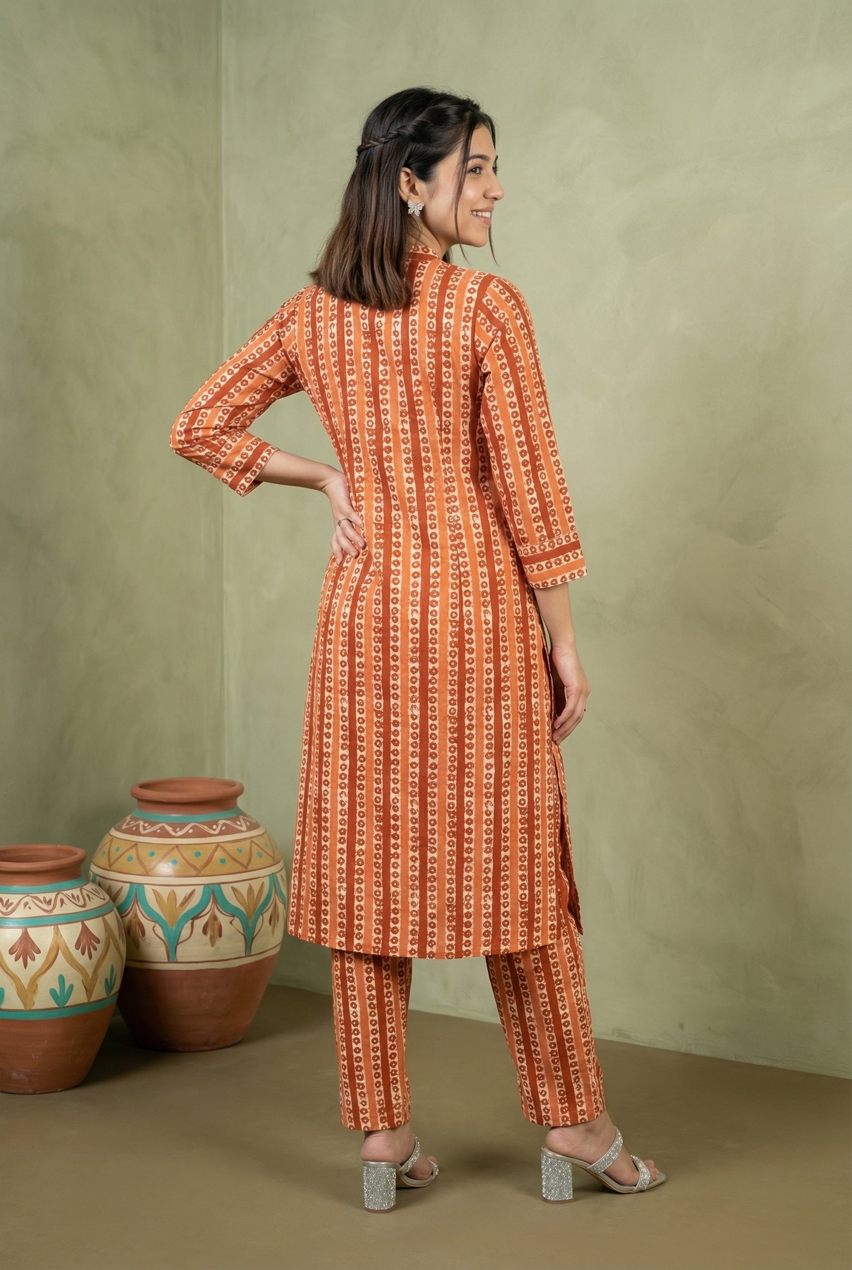 Peach/Rust Cotton The Earthline Edit KP Set