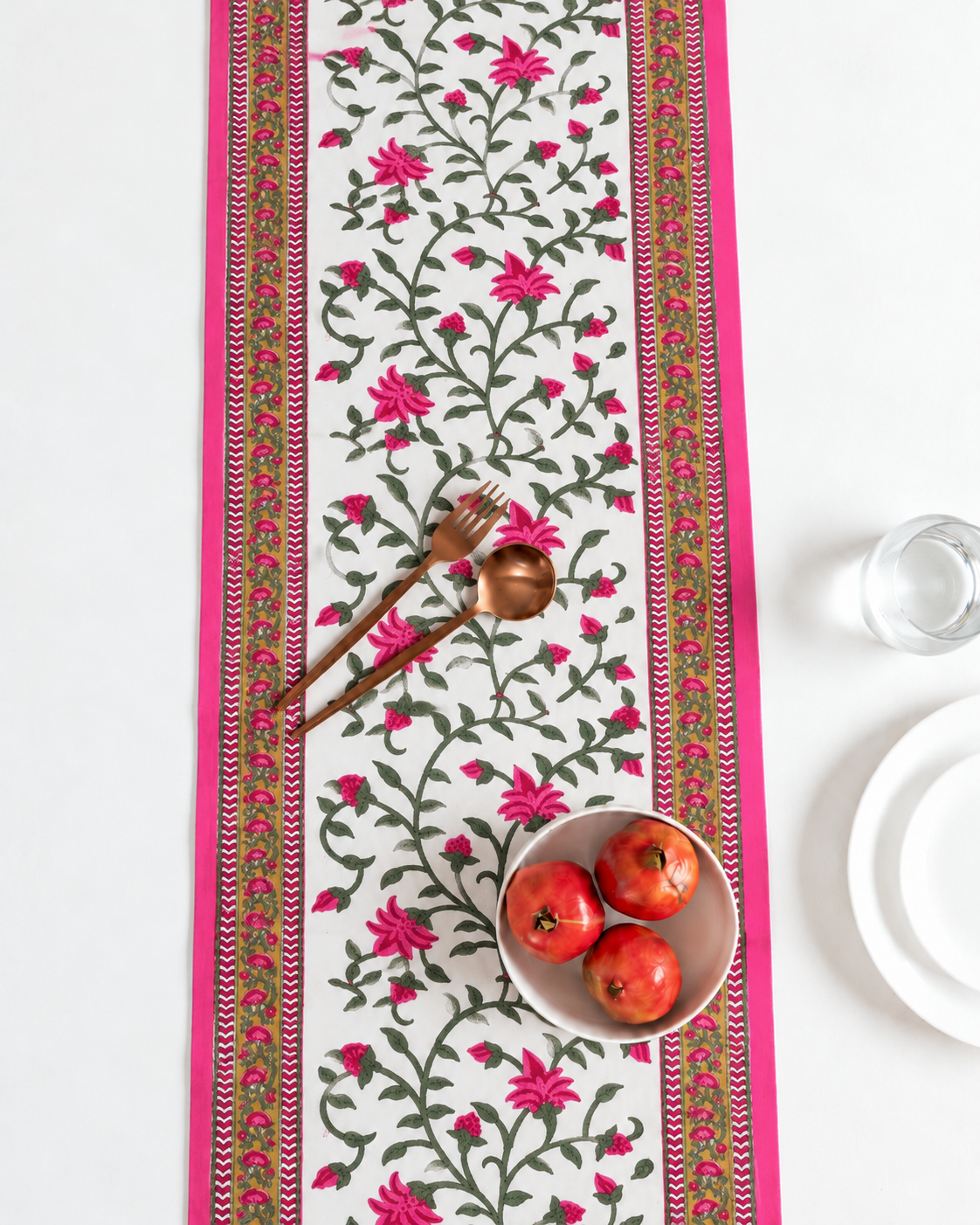 RANI PINK FLORAL TABLE RUNNER