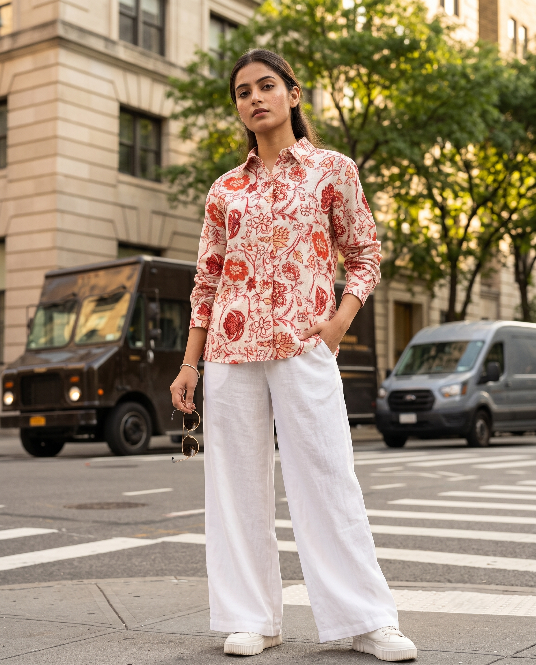 Bamboo Silk 150 GM Botanical Print Shirt