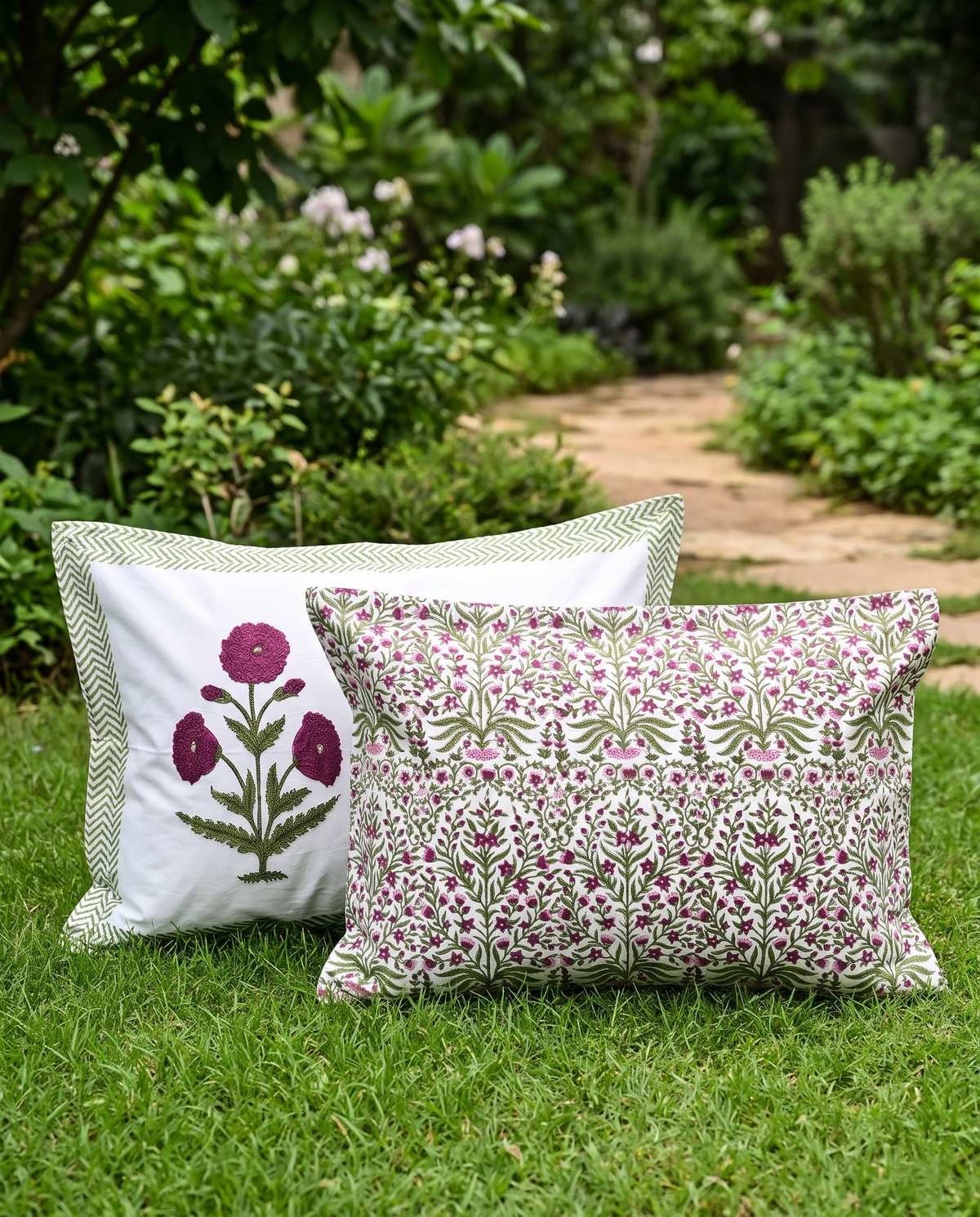 The Plum Blossom Garden Premium Cotton Bedsheet