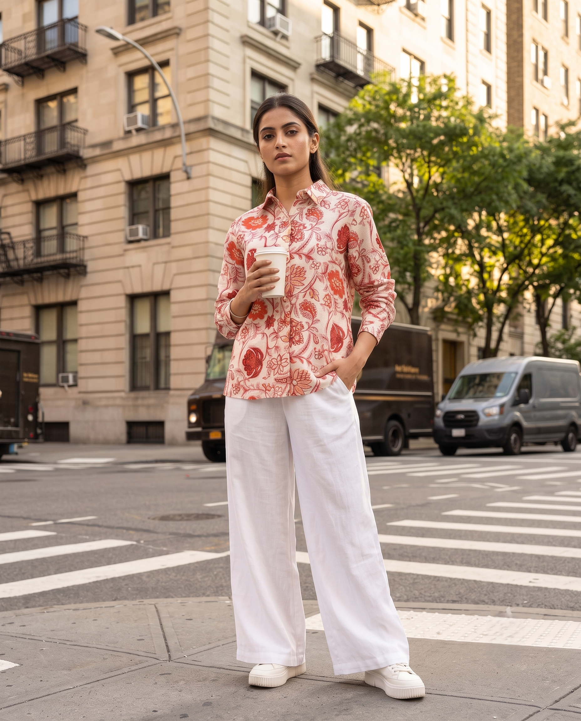Bamboo Silk 150 GM Botanical Print Shirt