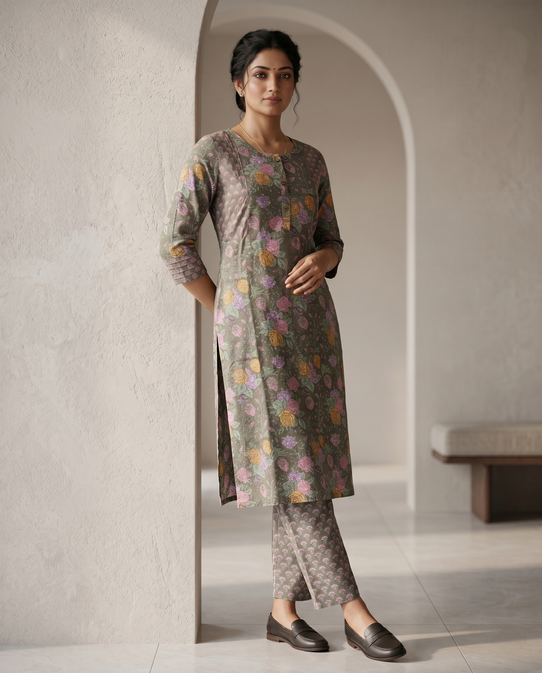 EVERYDAY GRACE KURTA PANT SET - PREMIUM COTTON