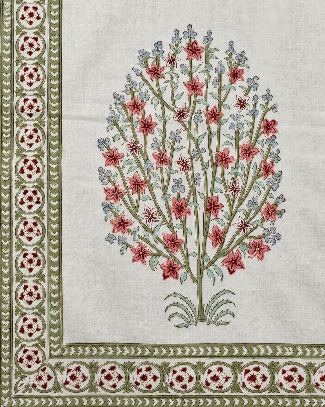 The Blush Blossom Tree Premium Cotton Bedsheet