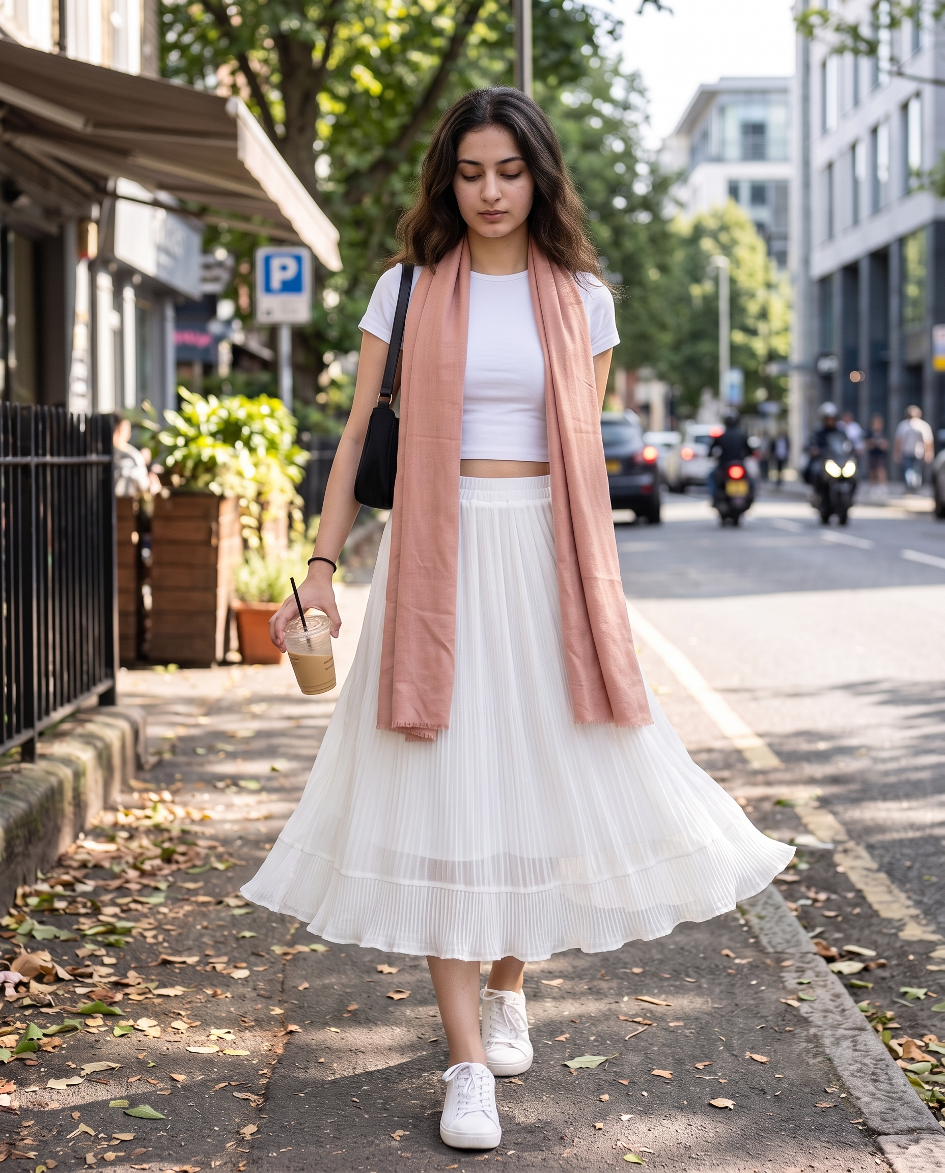 Serenity Pleated  Skirt – Pure White