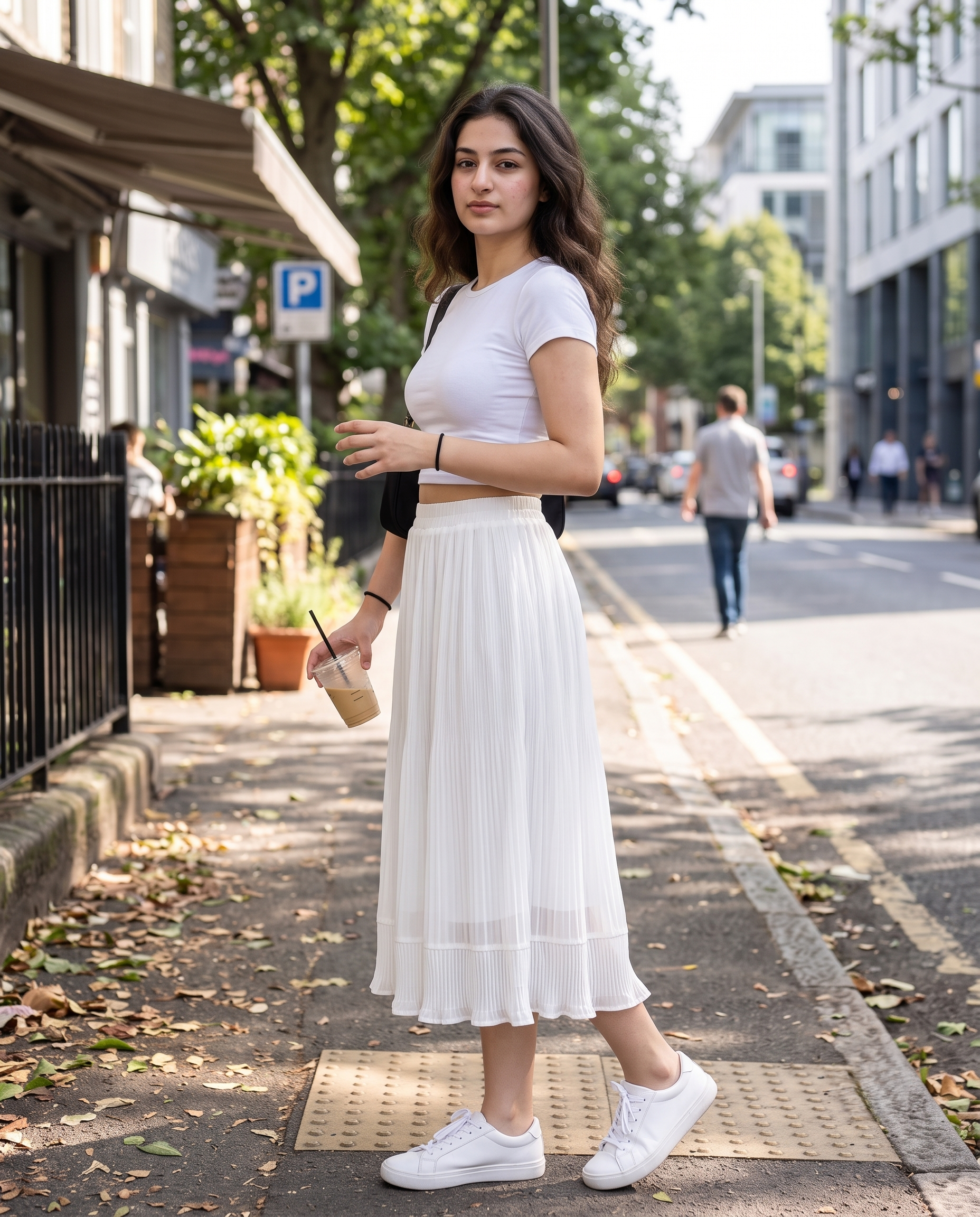 Serenity Pleated  Skirt – Pure White