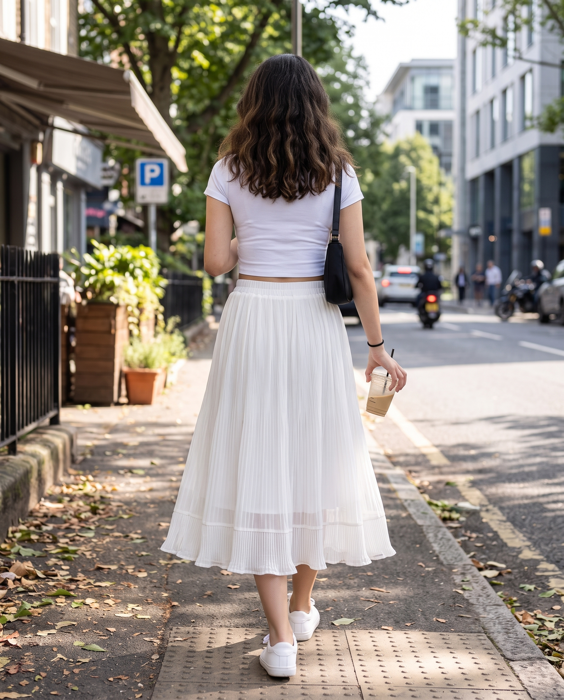 Serenity Pleated  Skirt – Pure White