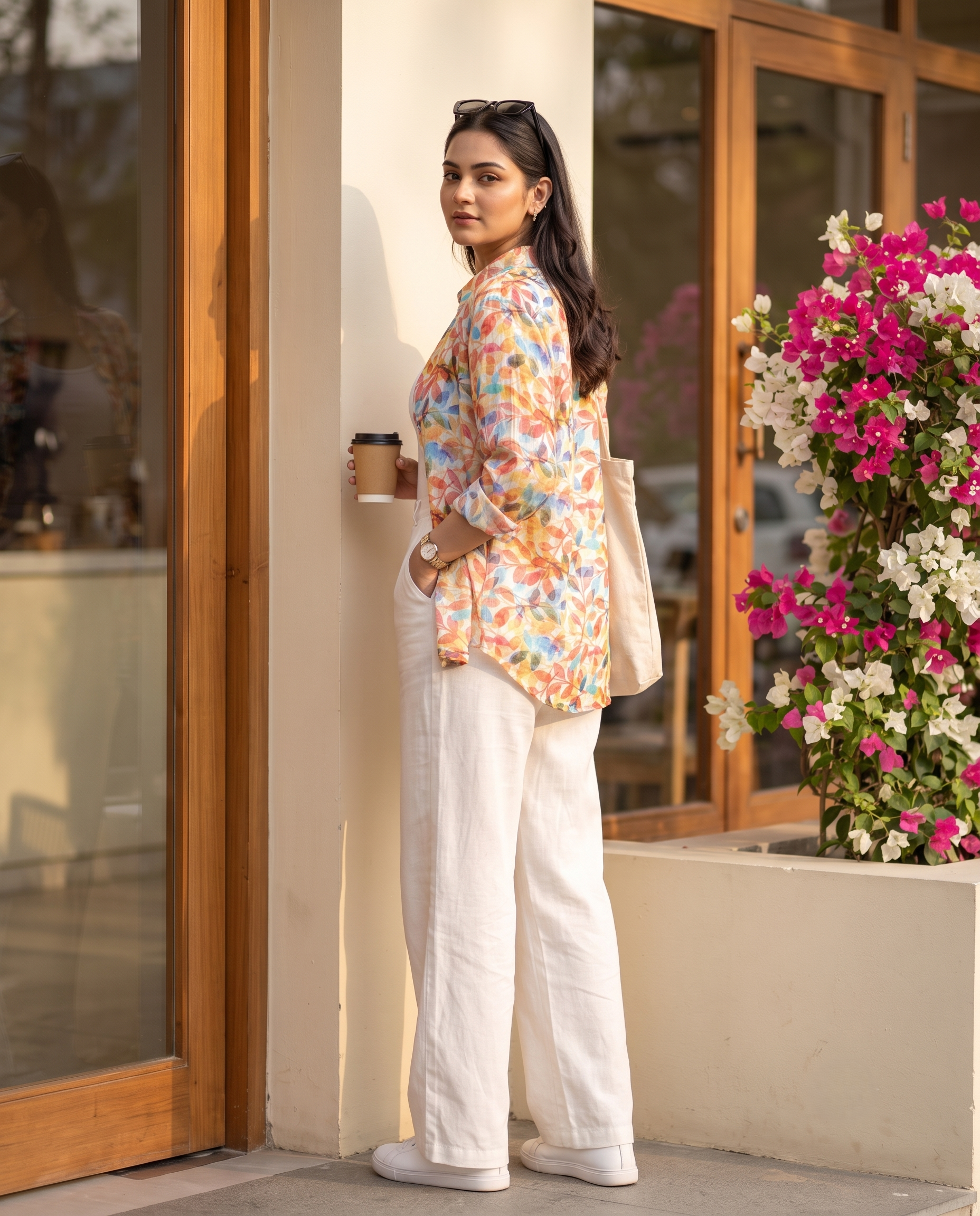 Bamboo Silk 150 GM Pastel Botanical Shirt