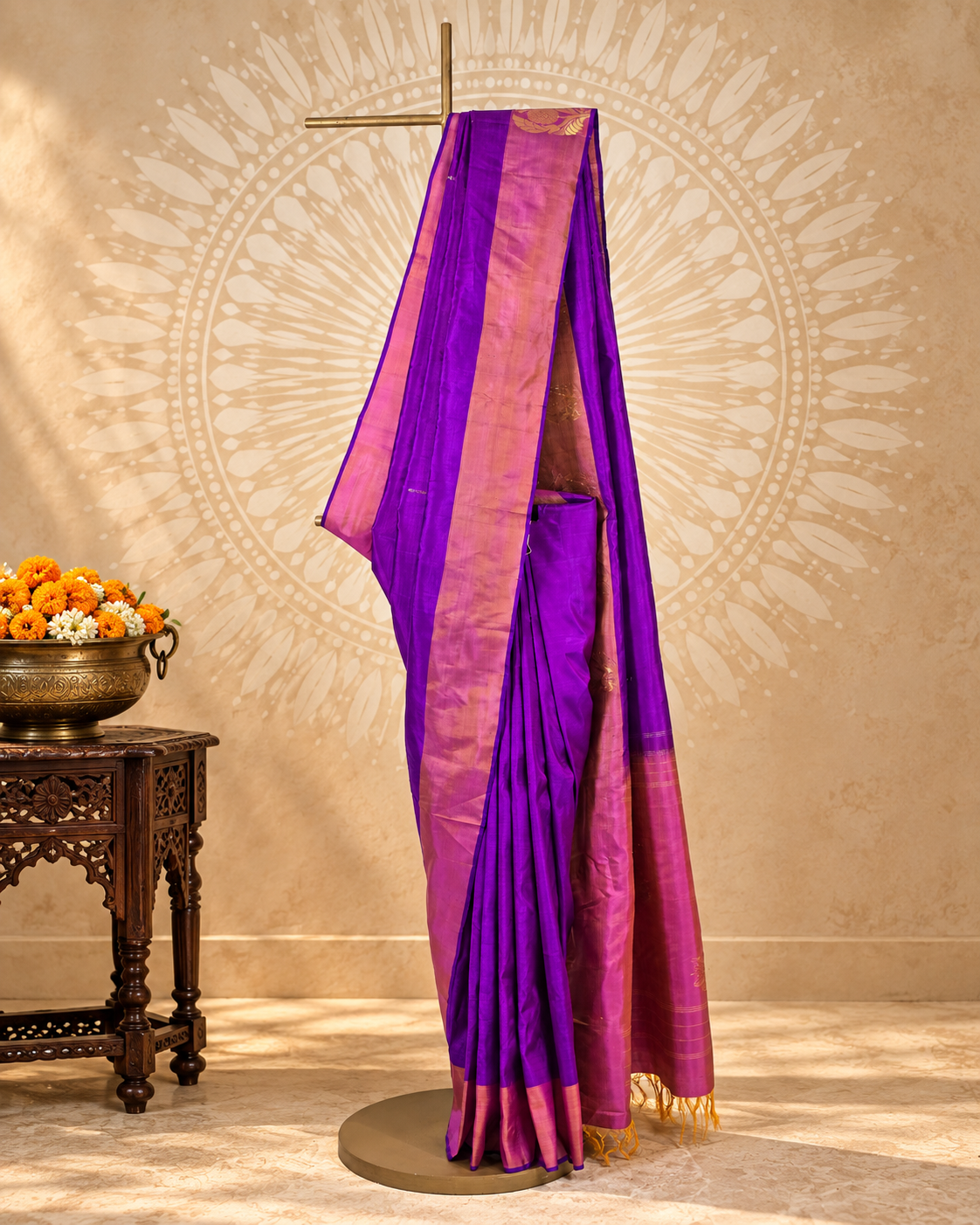Lotus Zari Kanjivaram Saree