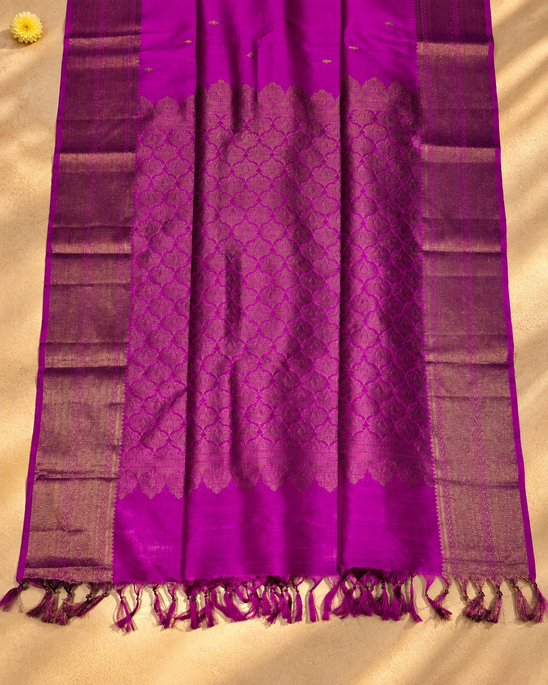 Royal Magenta Gold Zari Kanjivaram Saree
