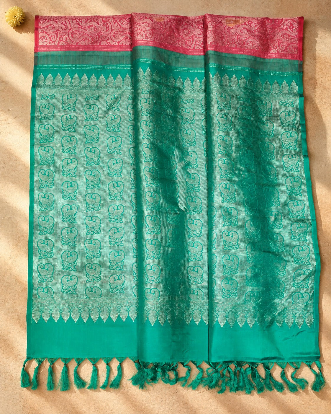 Pink Paisley Kanjivaram Silk Saree