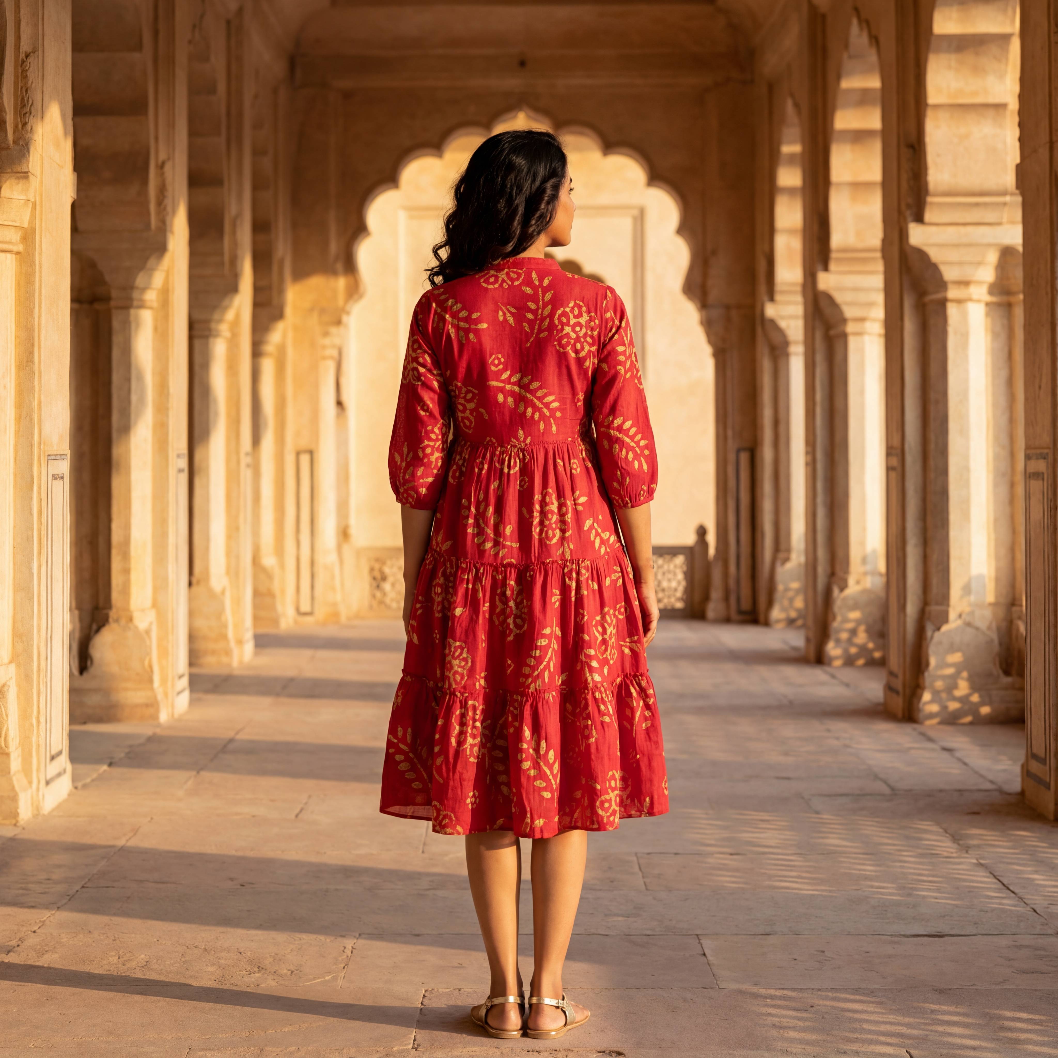 Urban Rang Cotton Hot Pink Frock