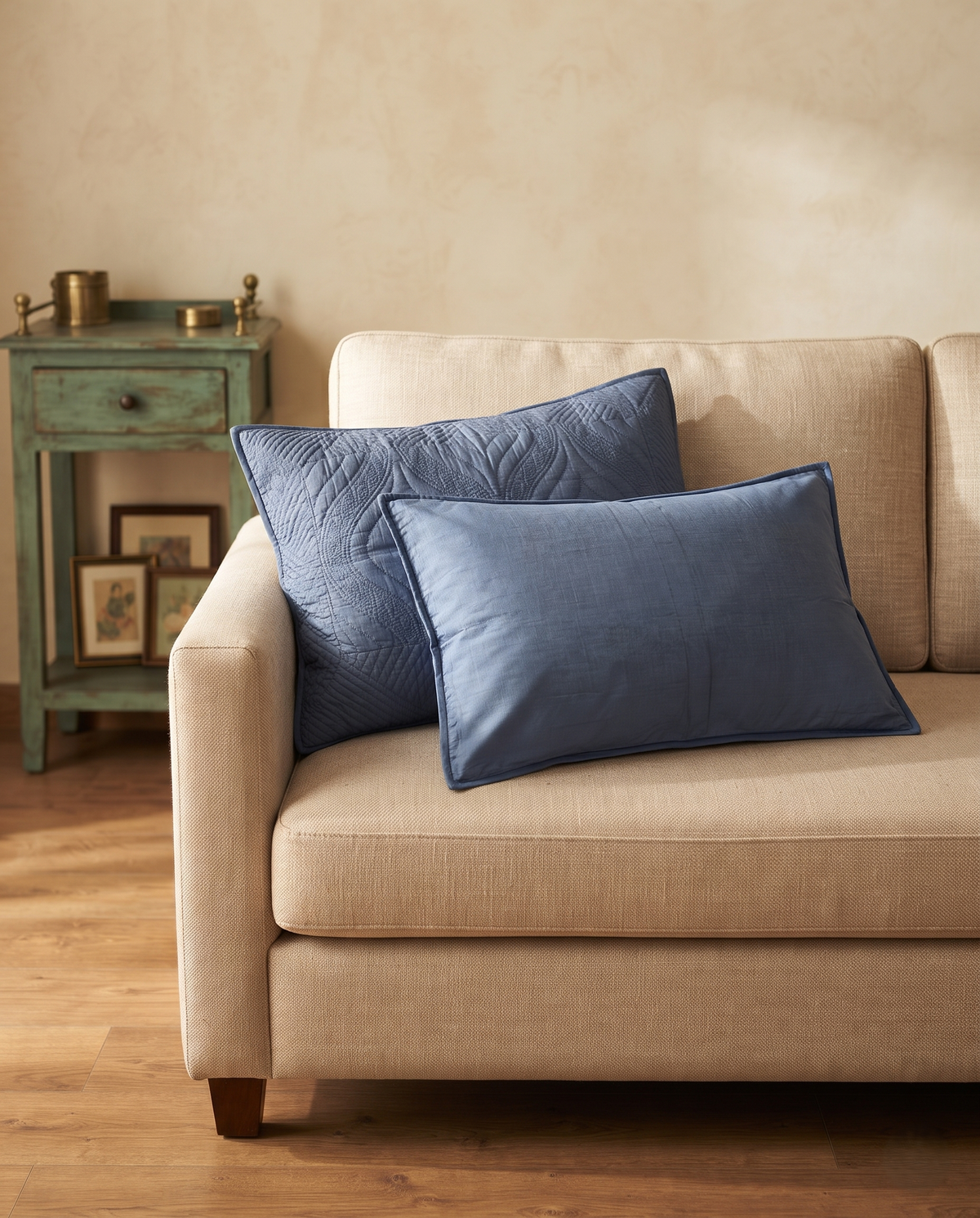 SKY BLUE SERENITY PREMIUM QUILTED BEDCOVER