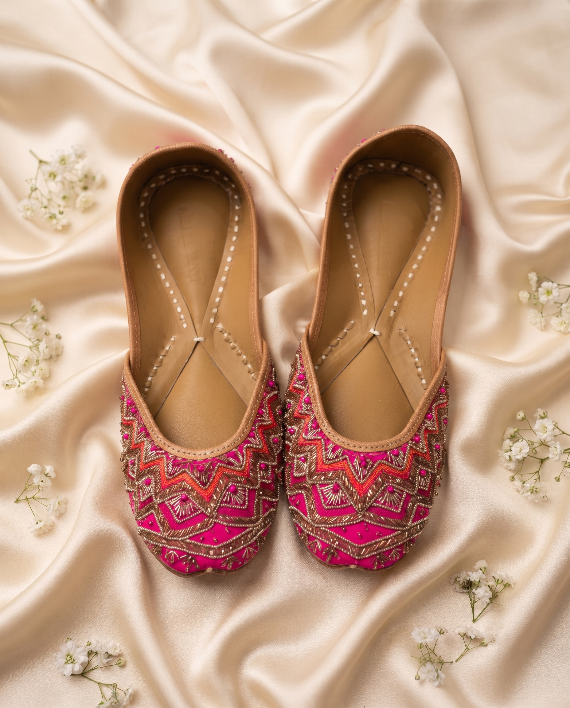 Pink Heritage Royale Pure Leather Handcrafted Jutti