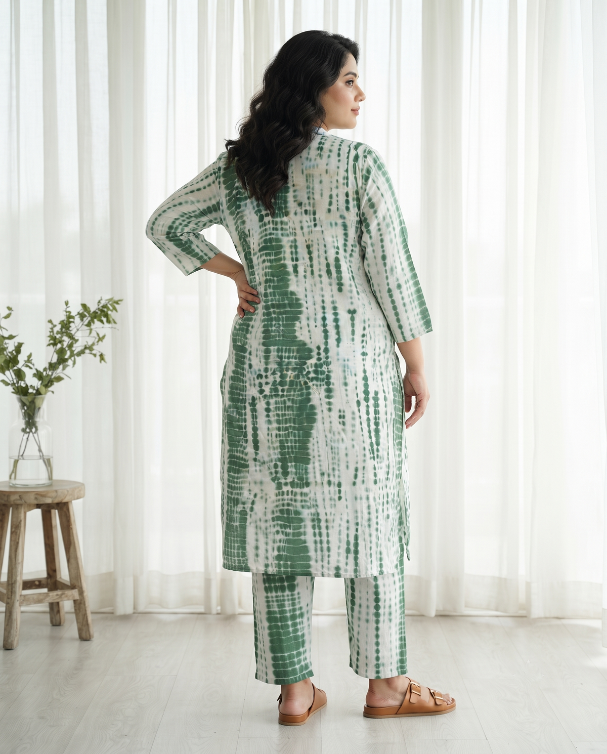 SAIRA TIE DYE 2 PC SET - GREEN
