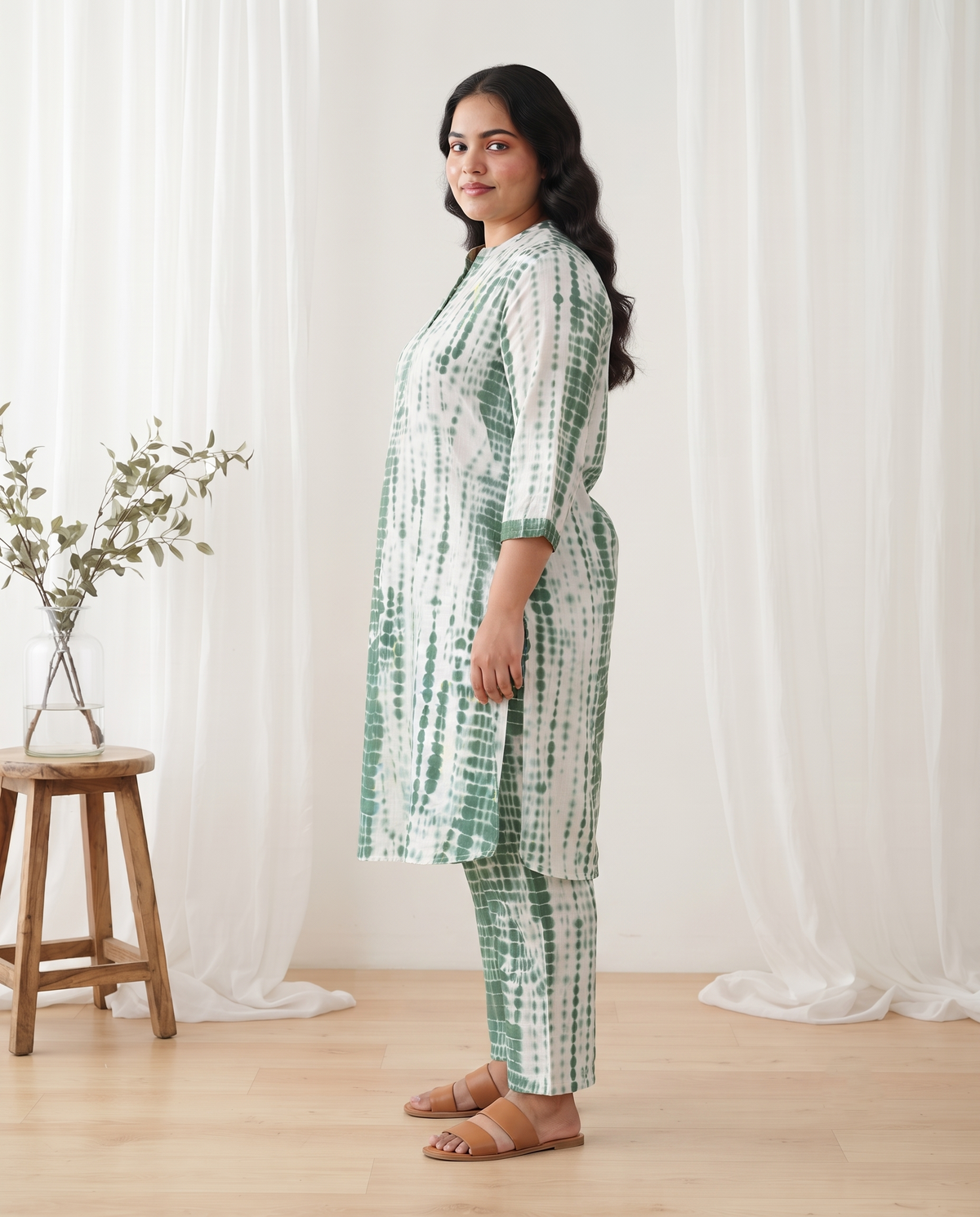 SAIRA TIE DYE 2 PC SET - GREEN
