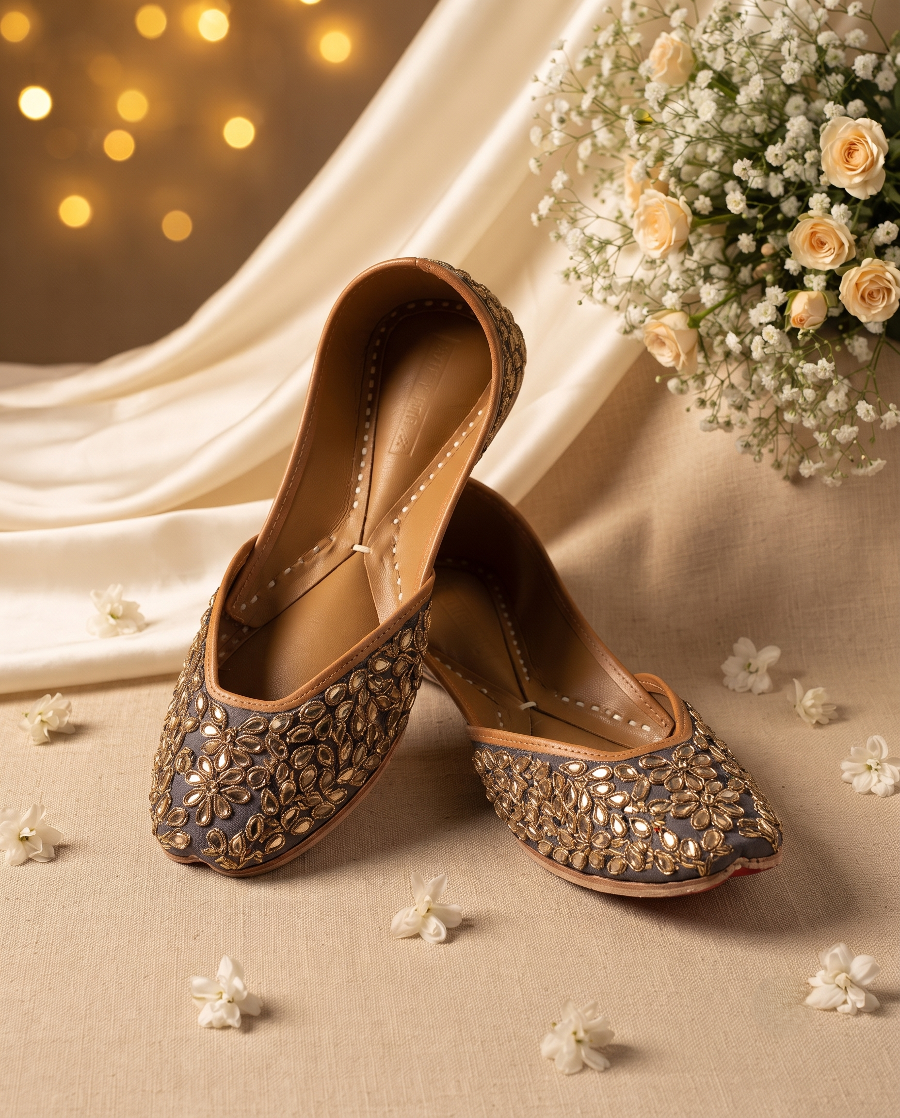 Royal Mughal Pure Leather Handcrafted Jutti