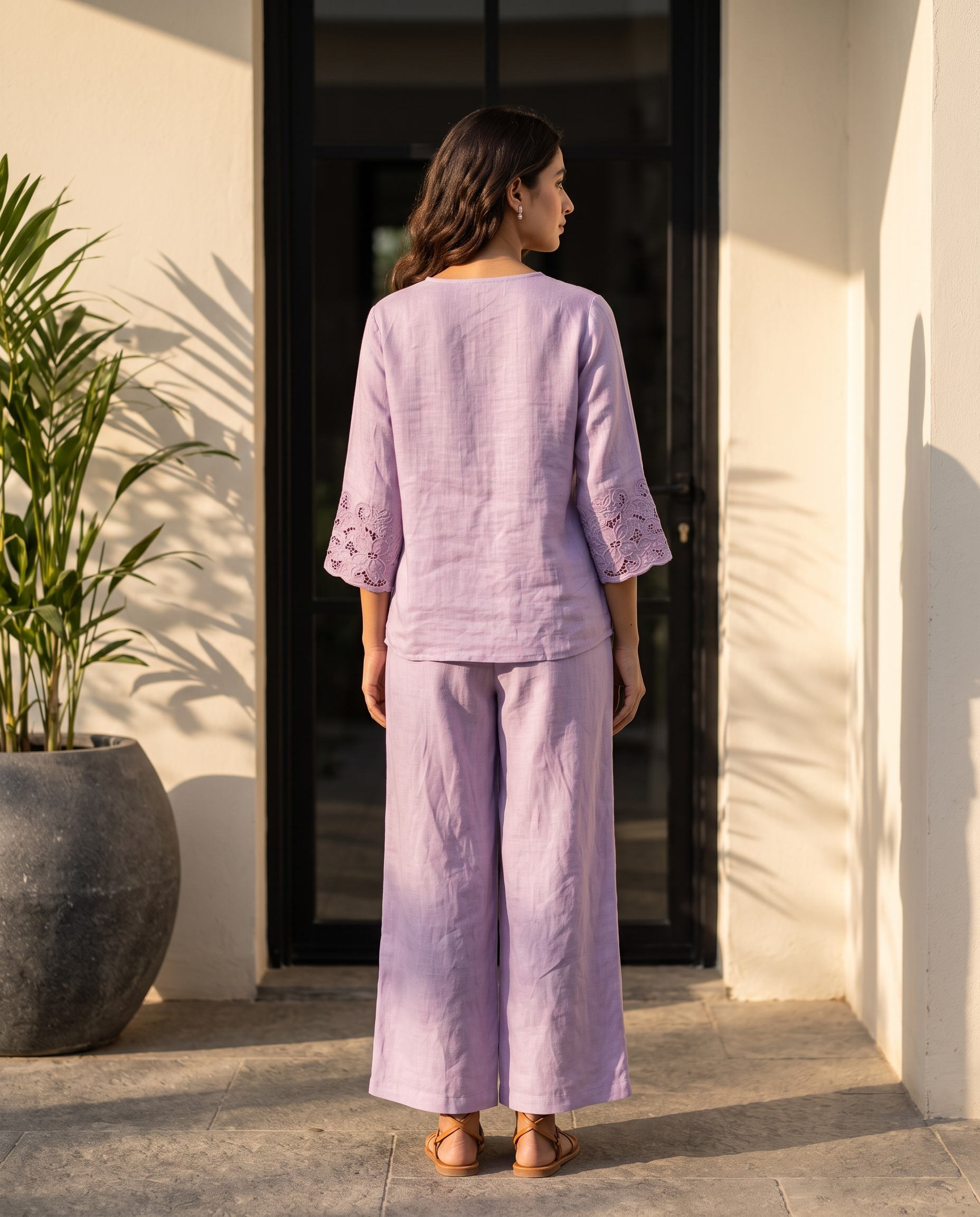 Lilac Grace European Linen Top - Soft Lavender
